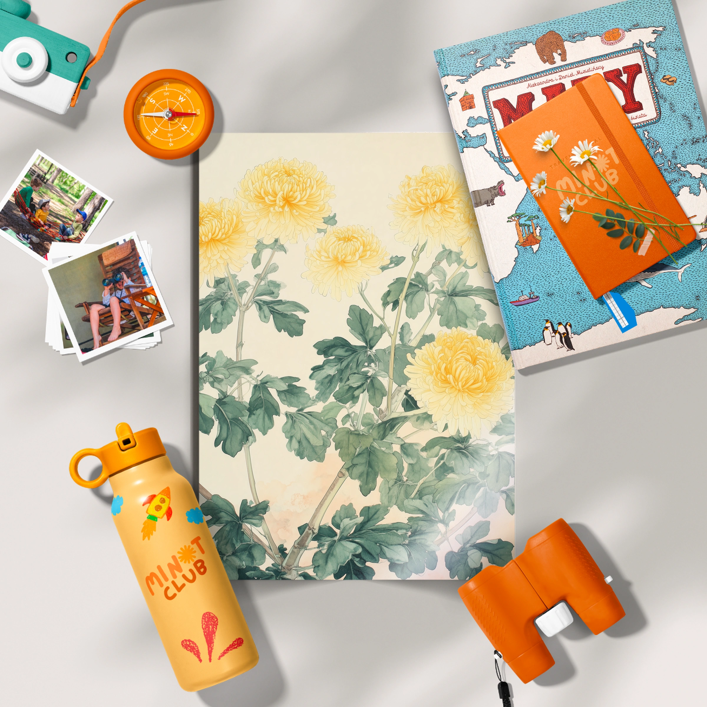Yellow Chrysanthemums Nursery Print