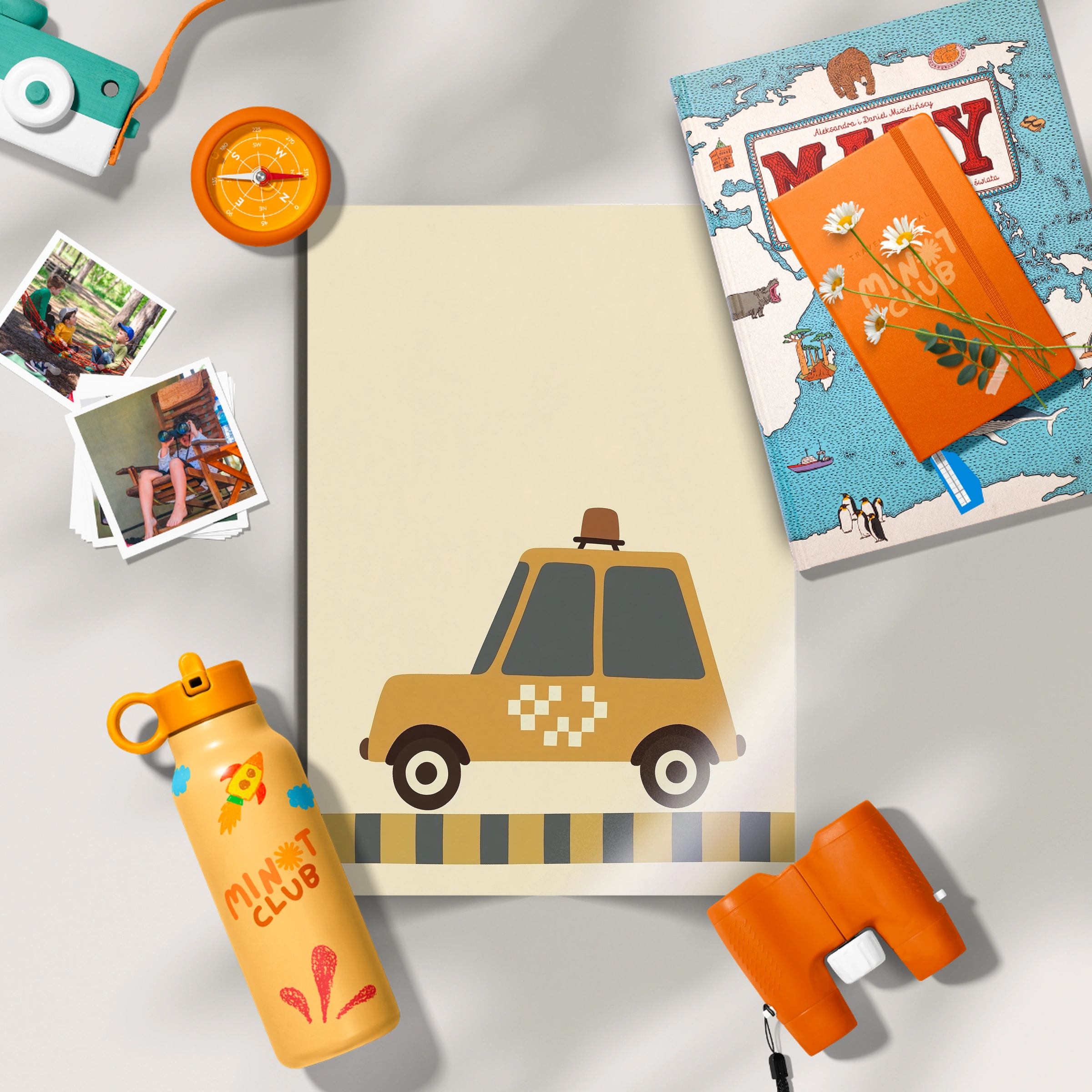 Yellow Taxi Cab Nursery Print