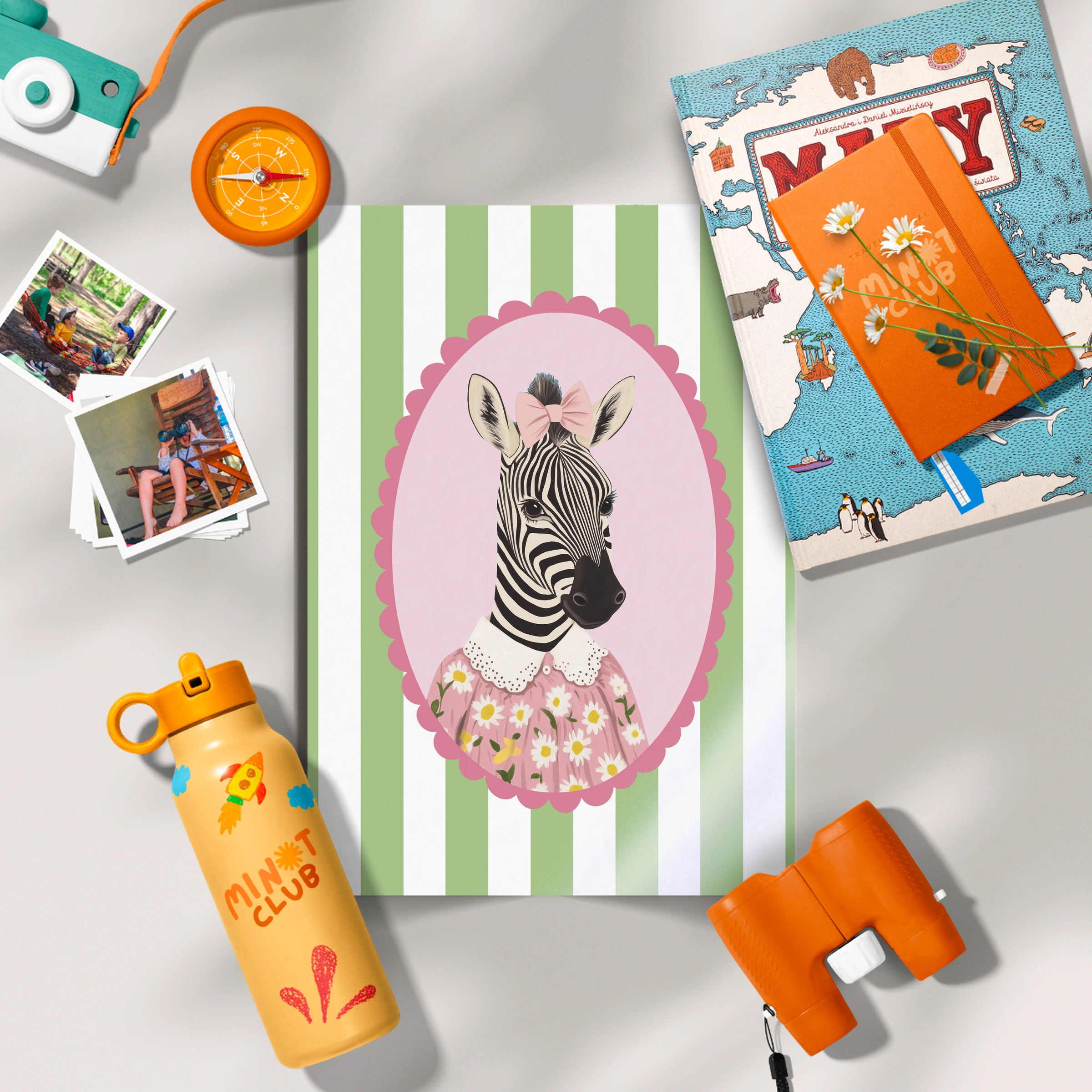 Zebra in a Dress Nursery Print