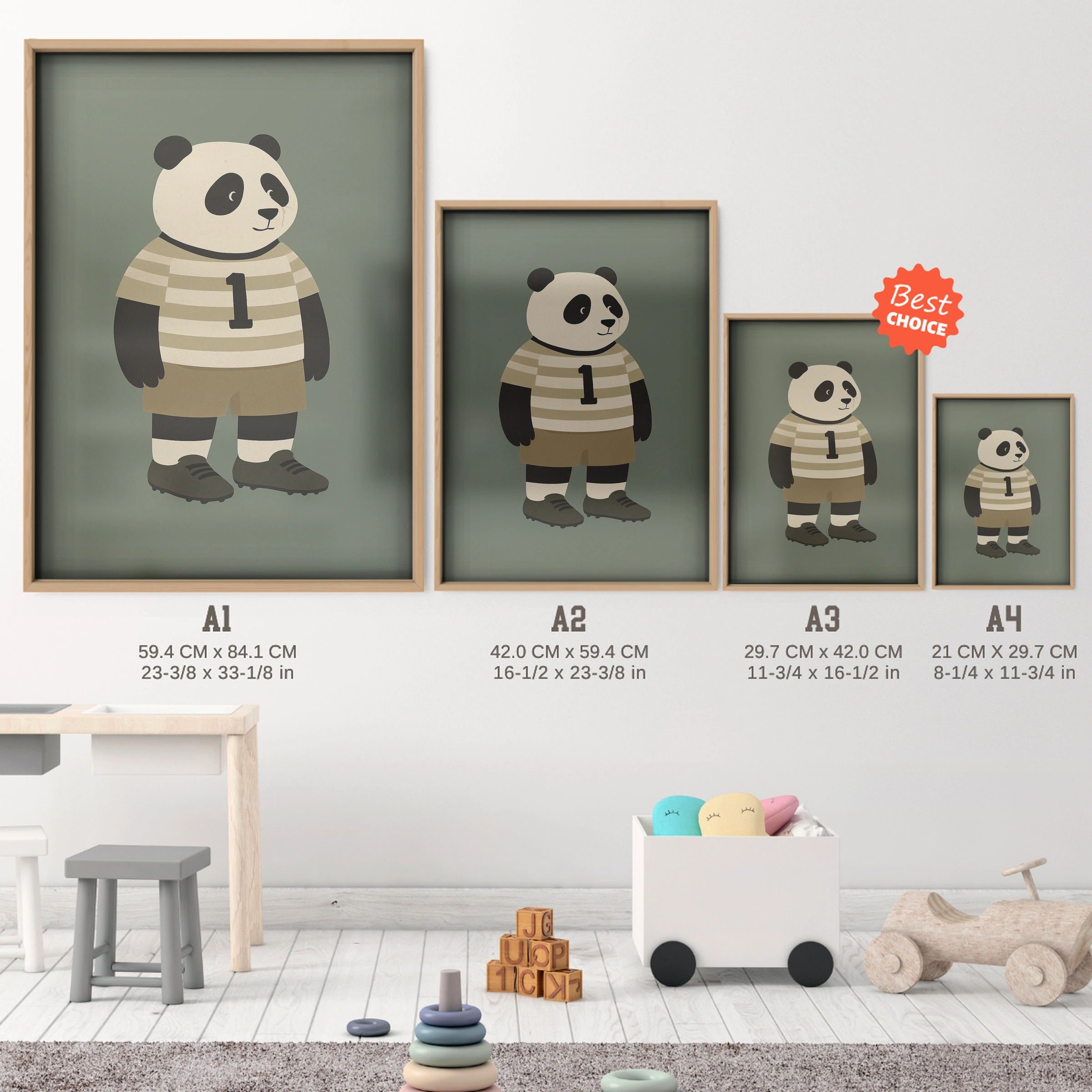 Happiness Lives Here Two Nursery Print - size guide A4 A3 A2 A1 nursery print
