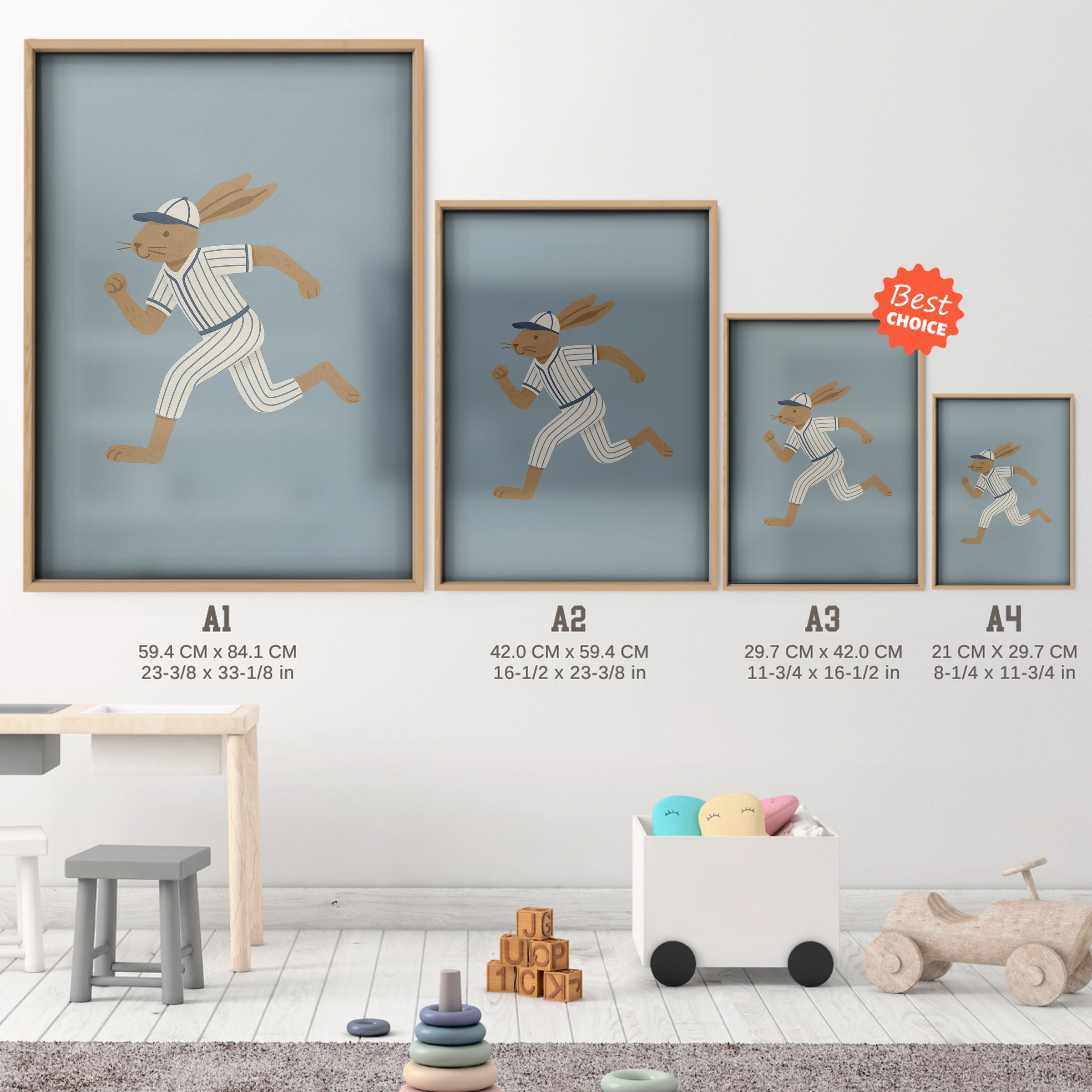 Let the Good Times Roll Two Nursery Print - size guide A4 A3 A2 A1 nursery print