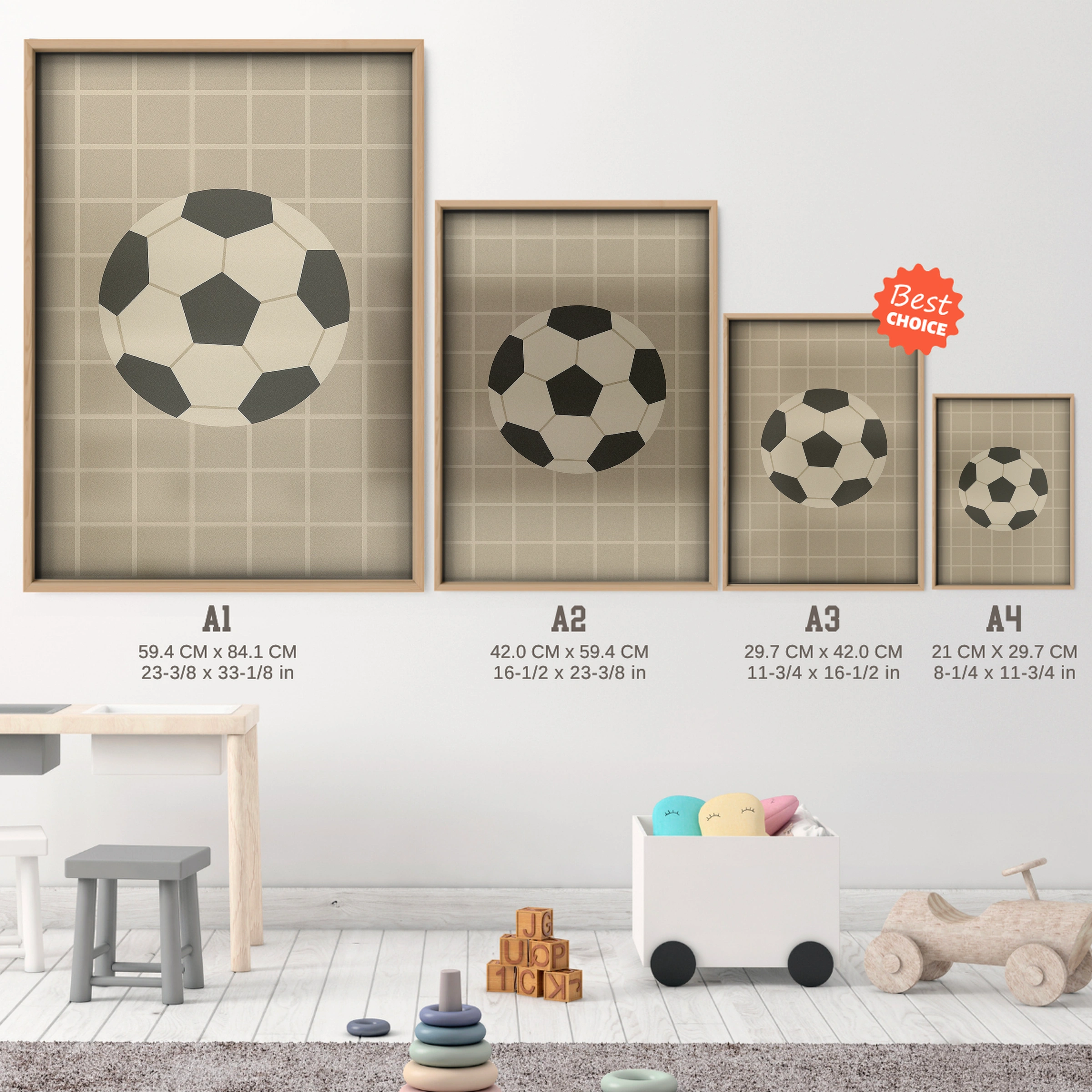 Wake Up and Be Awesome Two Nursery Print - size guide A4 A3 A2 A1 nursery print