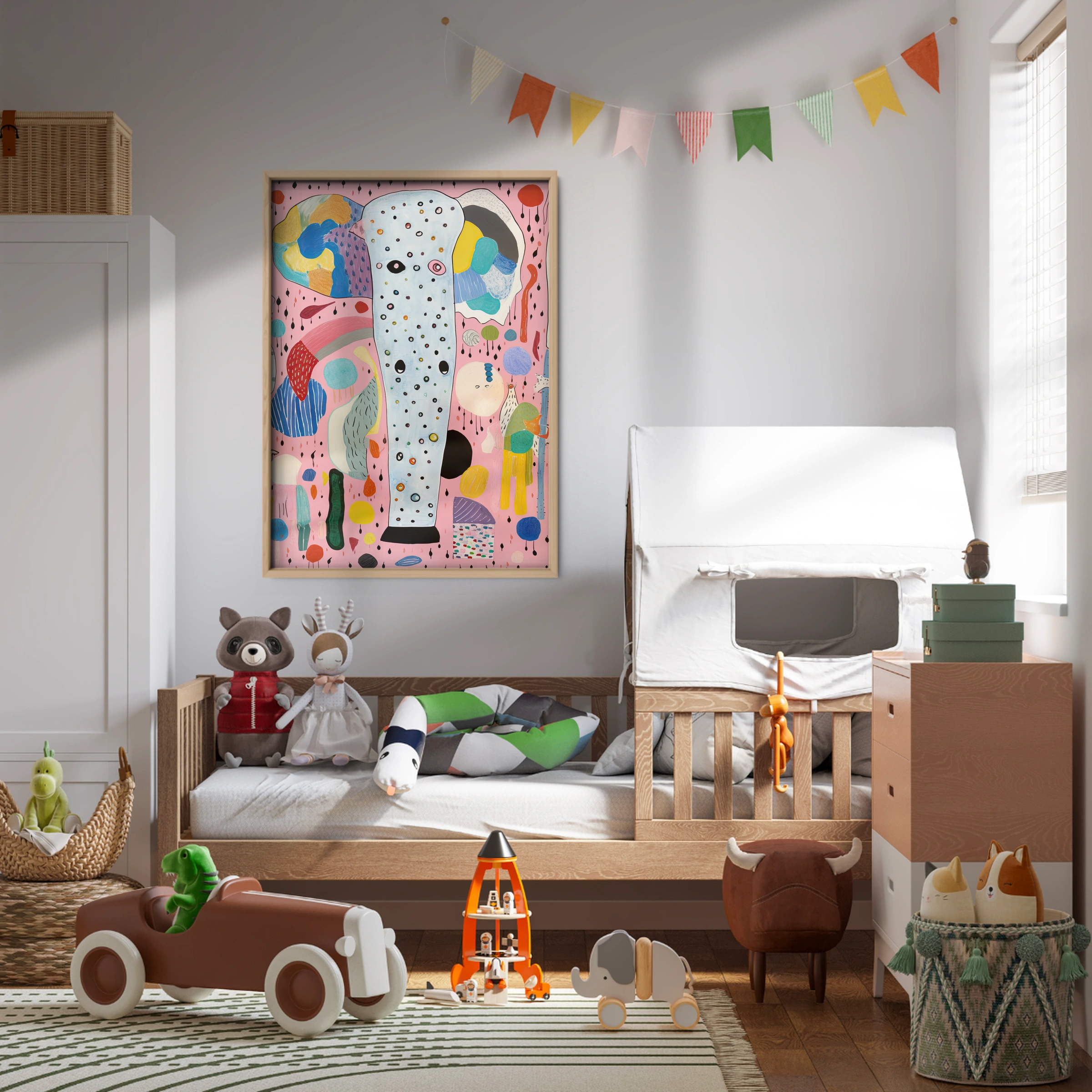 Abstract Giraffe Nursery Print