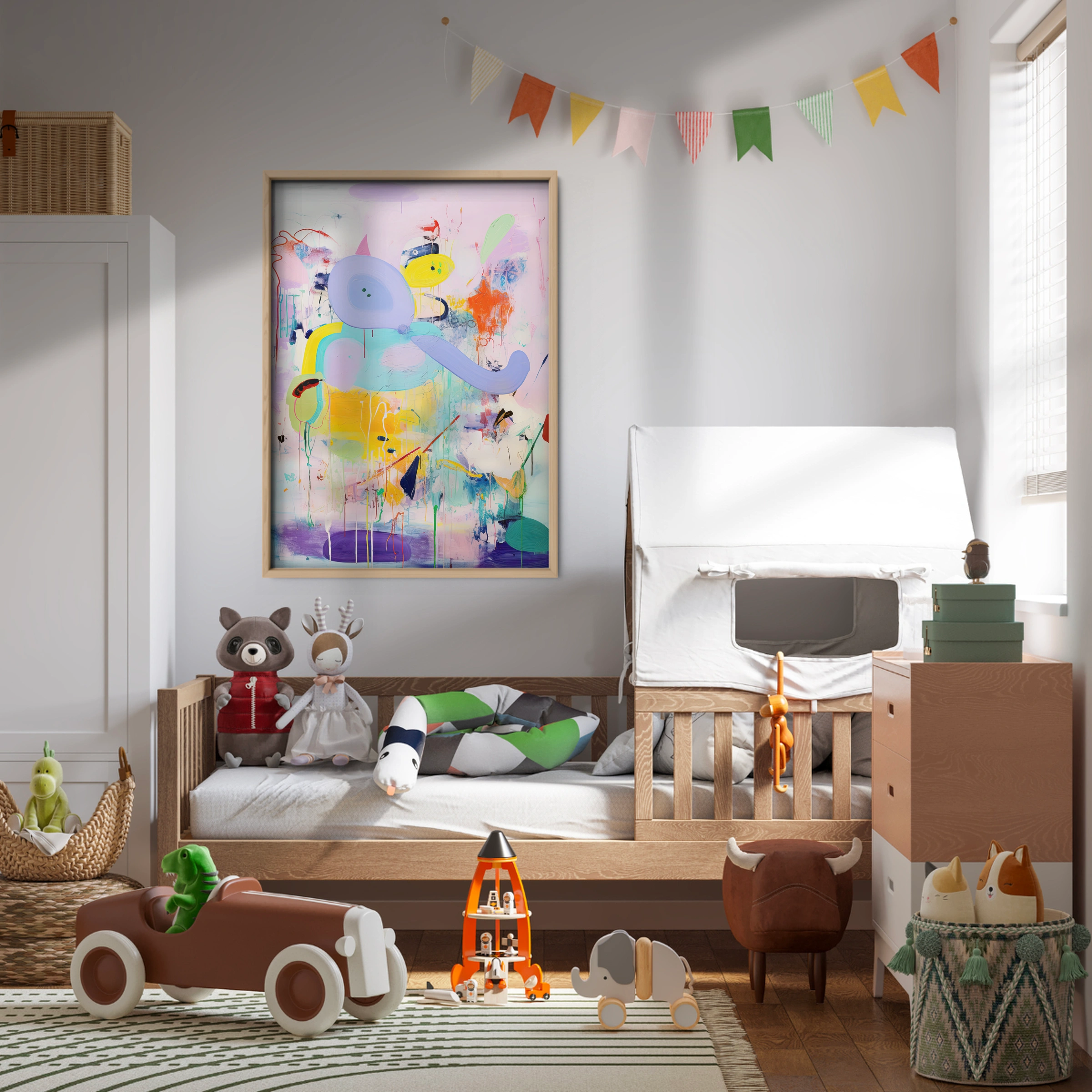 Abstract Horse Nursery Print