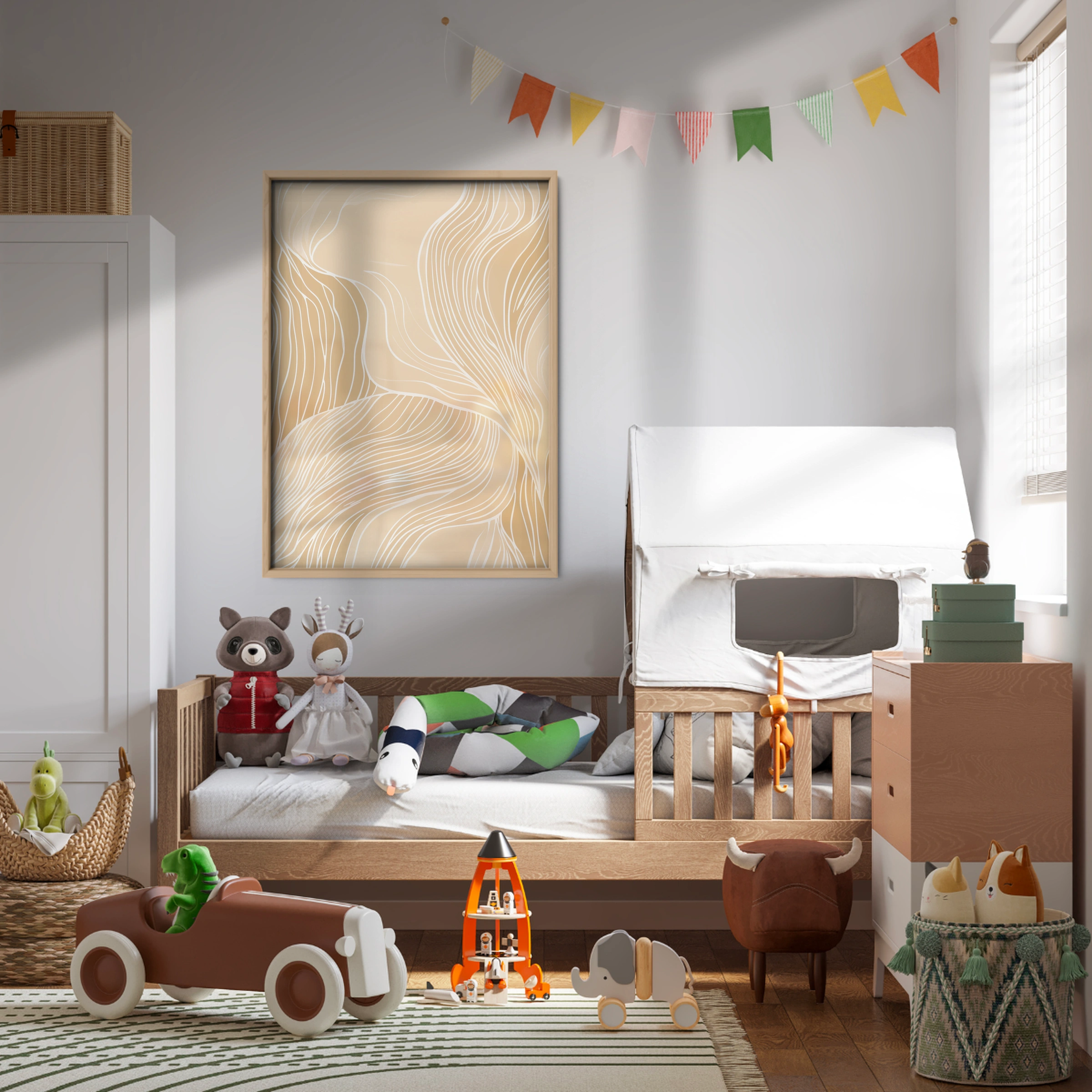 Abstract Lines Nursery Print