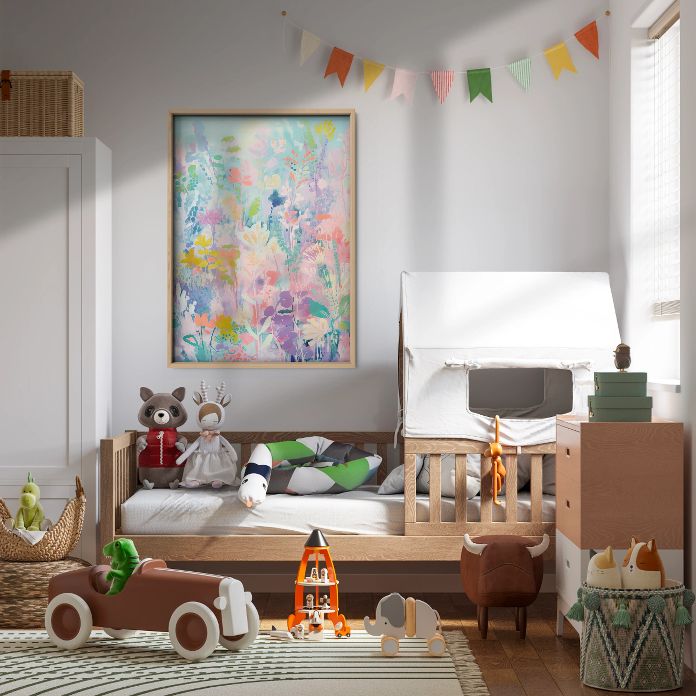 Abstract Meadow Nursery Print
