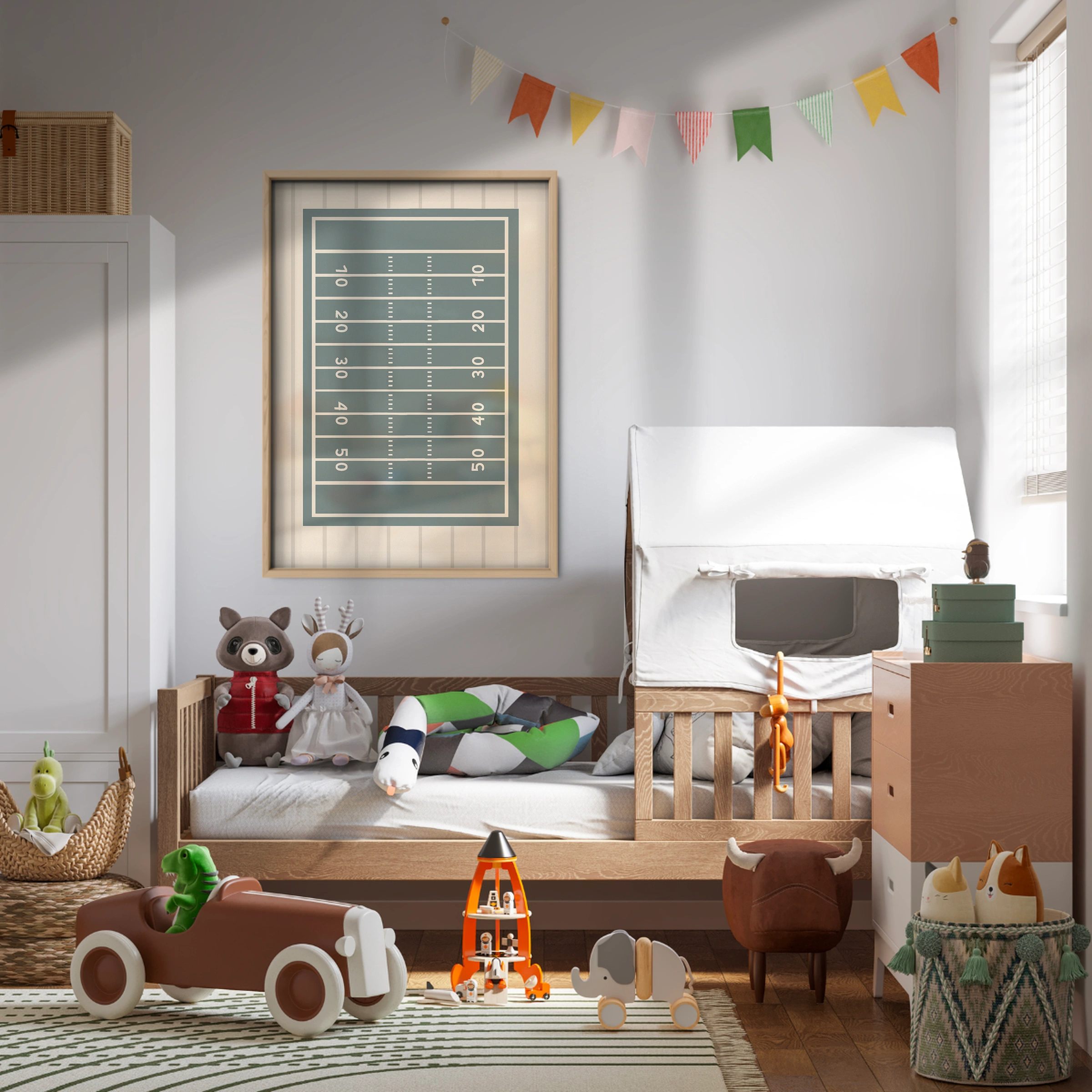 American Football Field Nursery Print