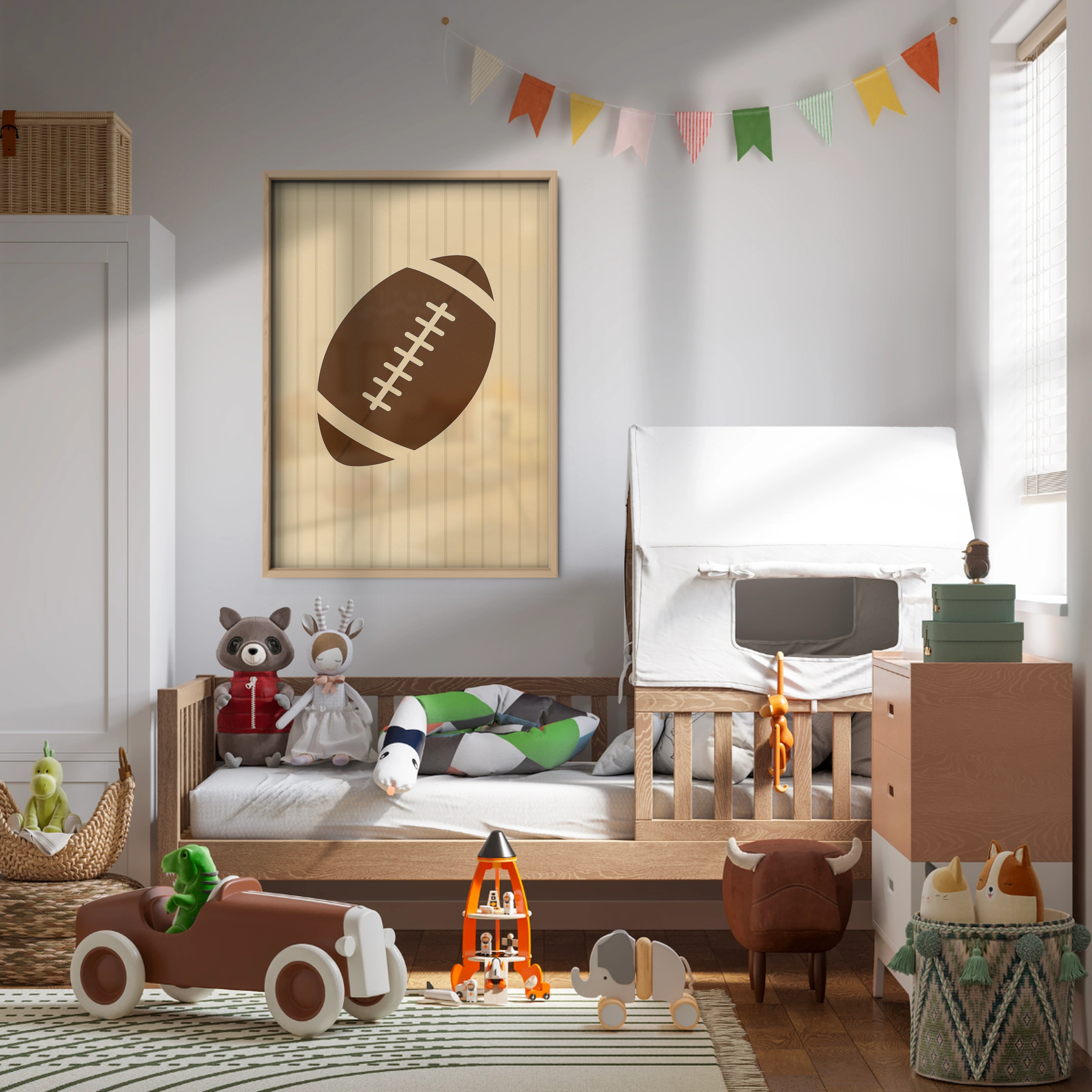 American Football Nursery Print