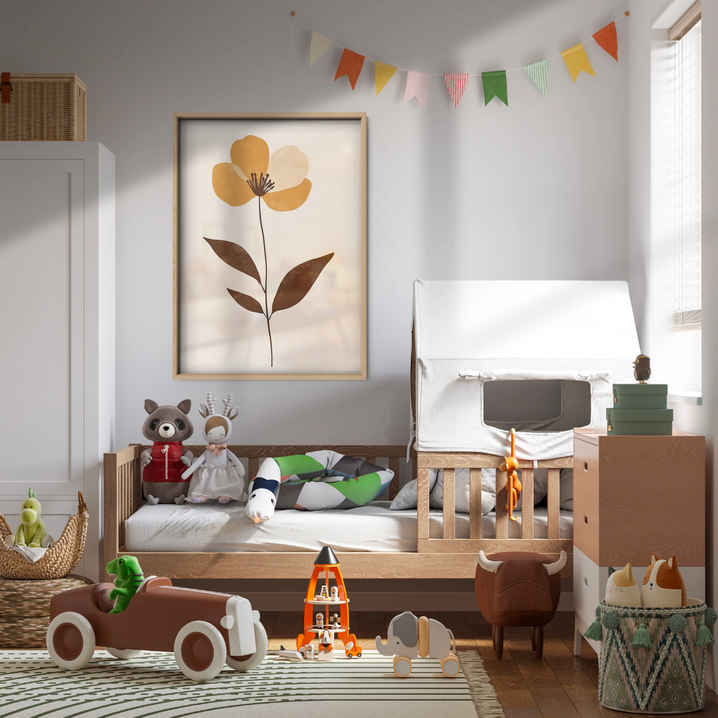 Autumn Flower Nursery Print