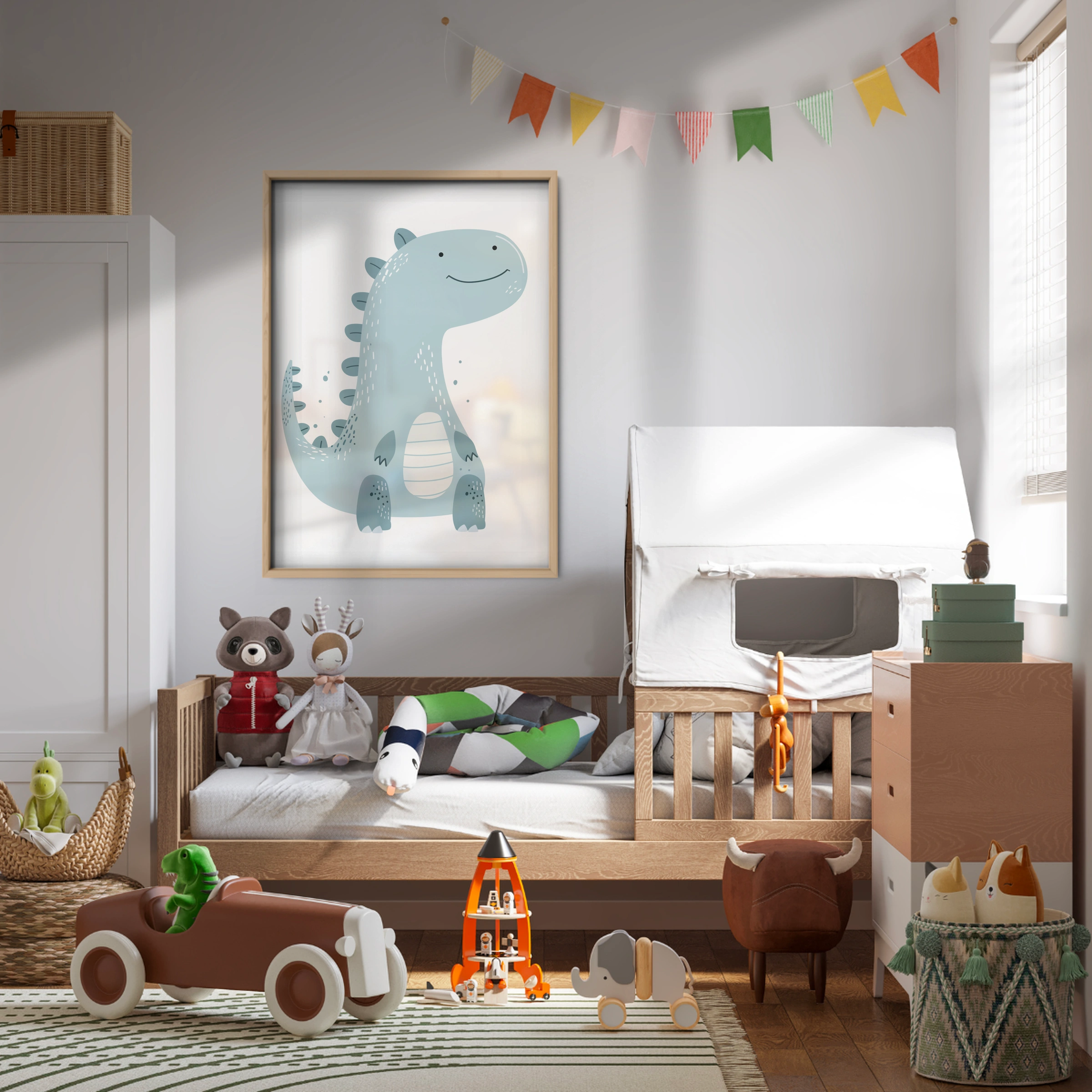 Baby Dinosaur Nursery Print