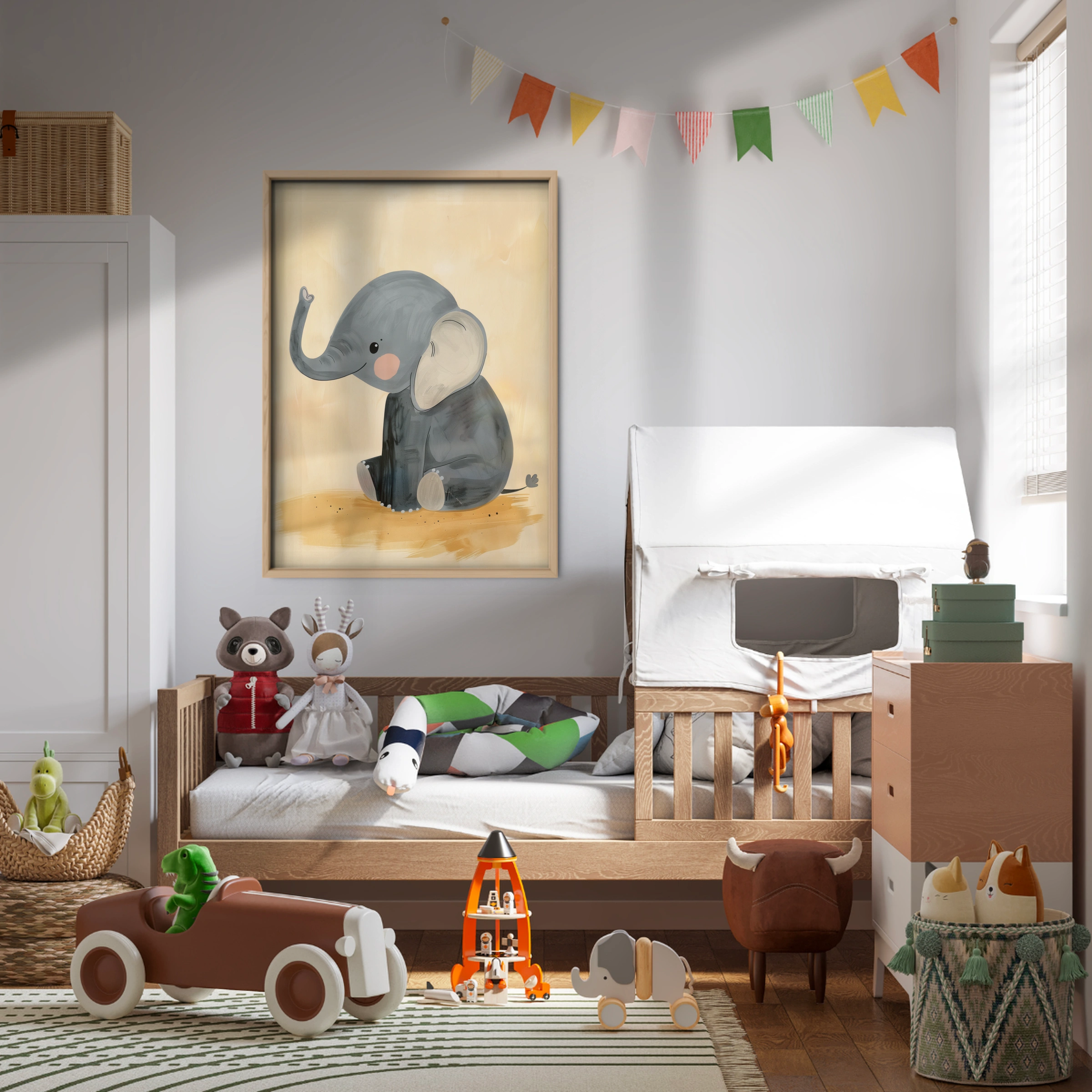 Baby Elephant Nursery Print