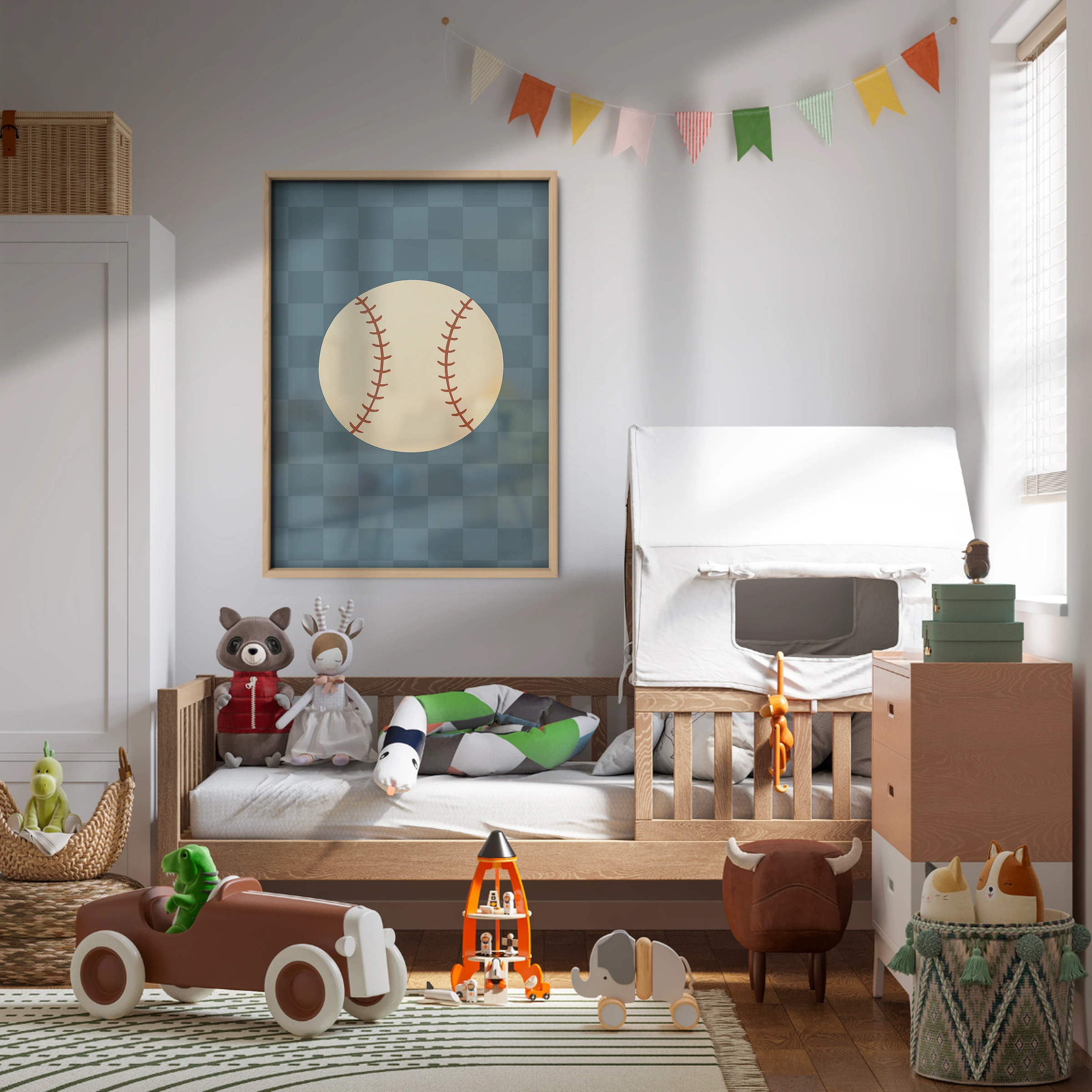 Baseball Two Nursery Print