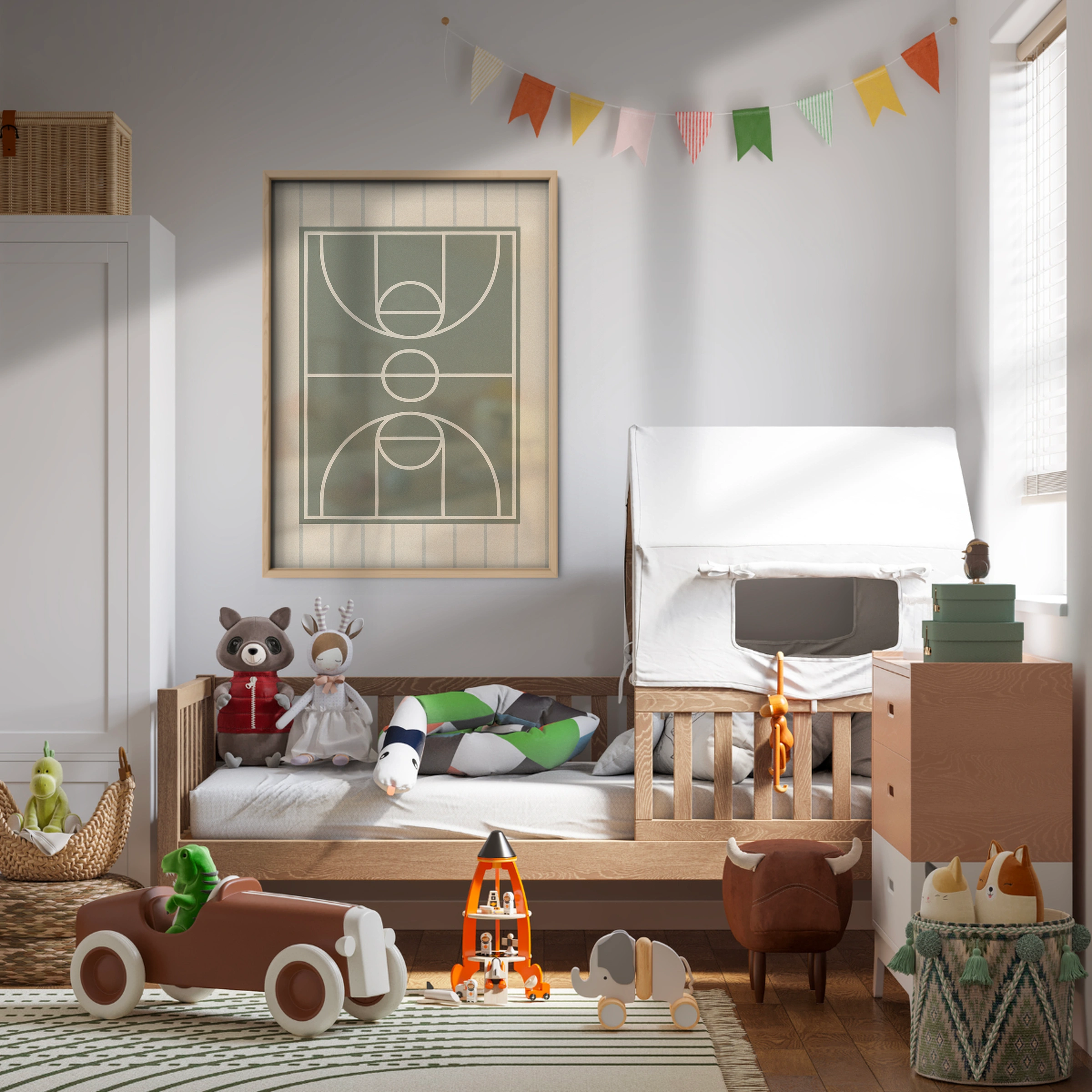 Basketball Court Nursery Print