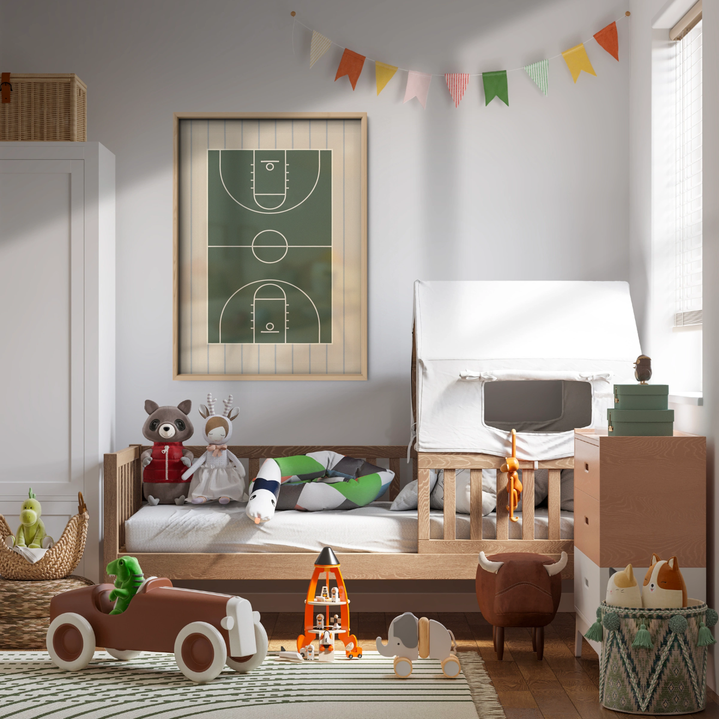 Basketball Court Three Nursery Print