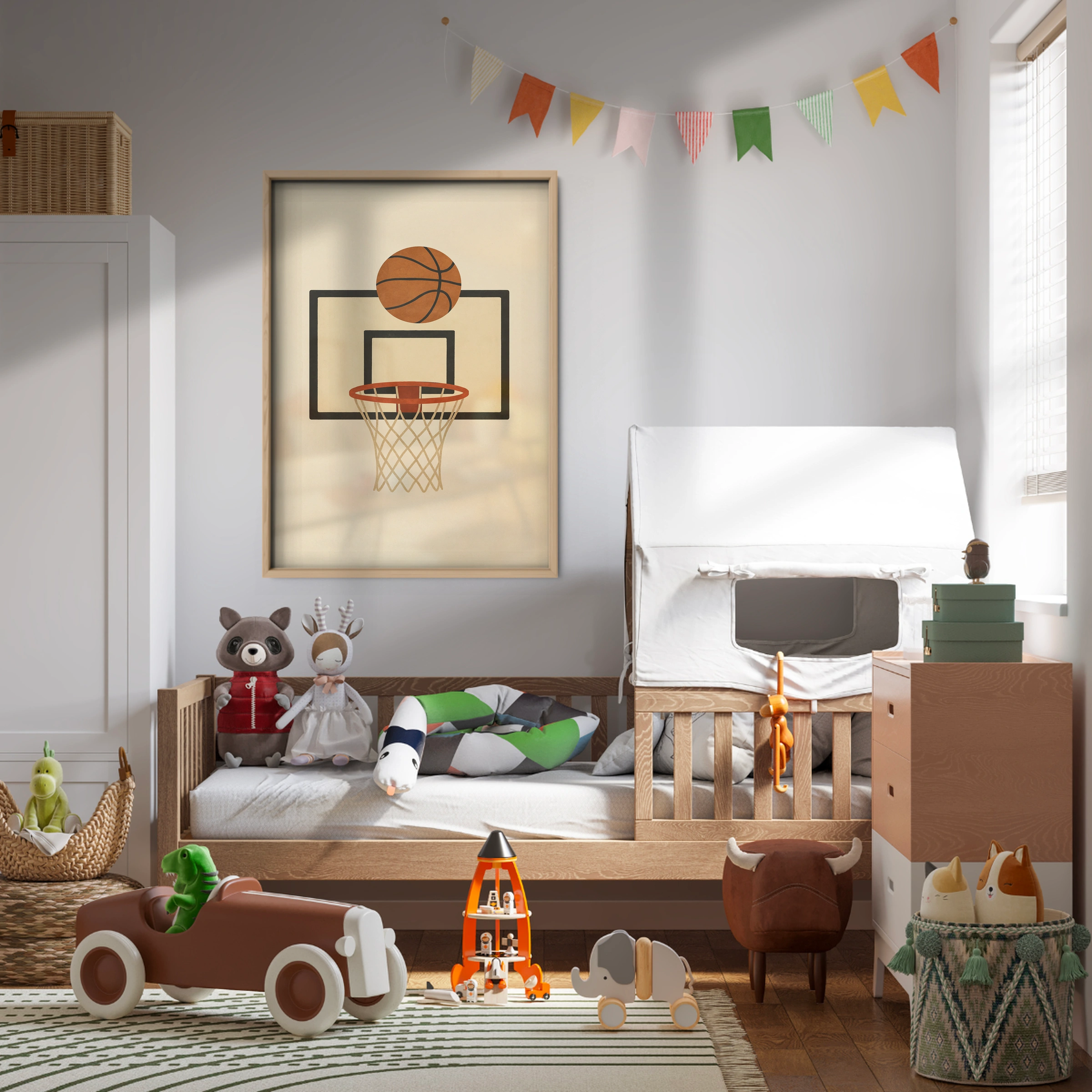 Basketball Hoop Two Nursery Print - kids room wall art print