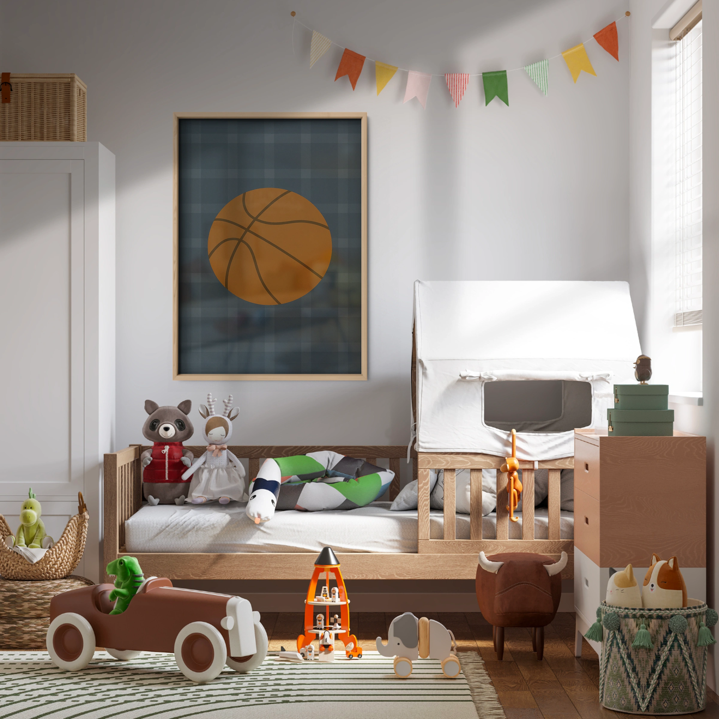 Basketball Three Nursery Print