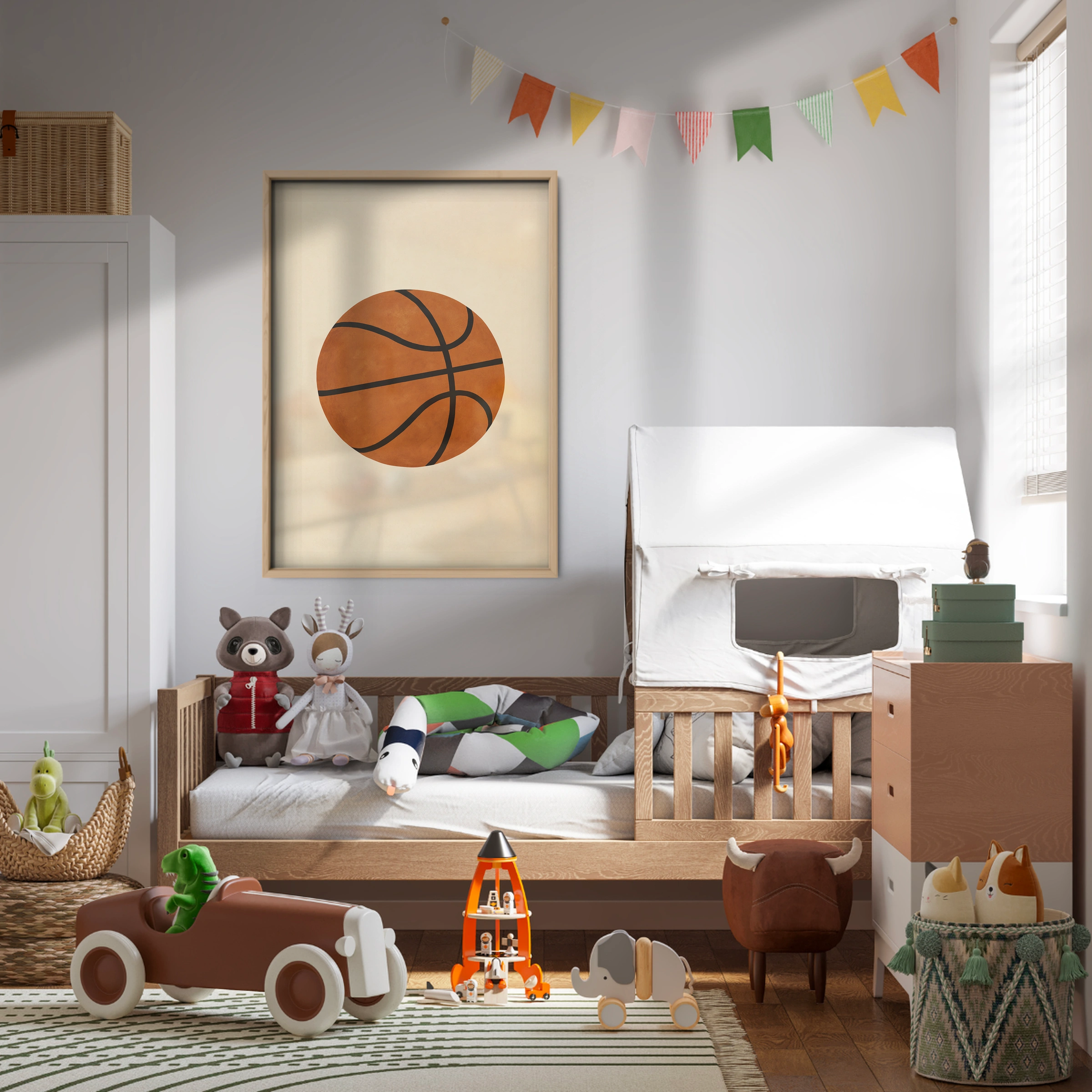 Basketball Two Nursery Print - kids room wall art print