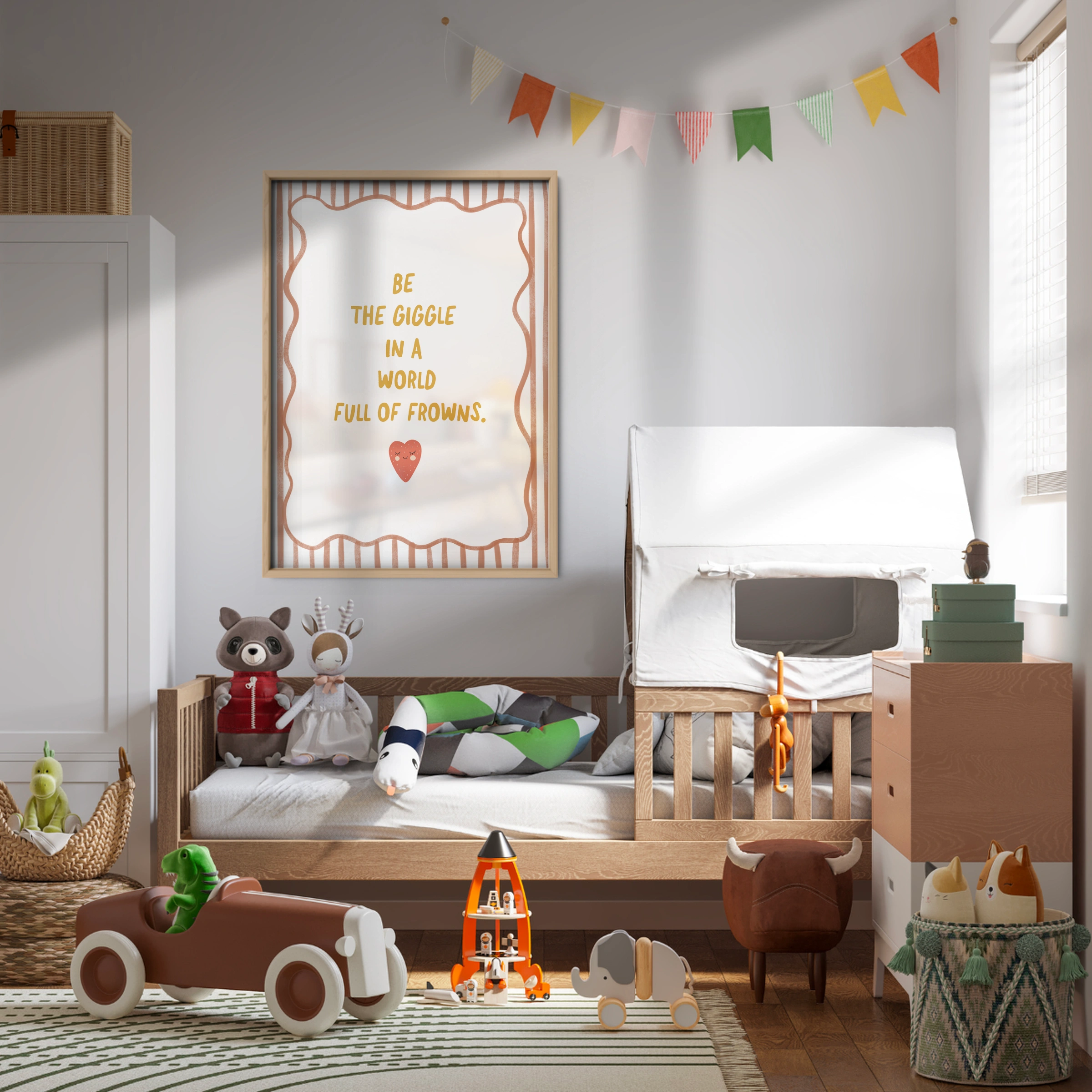 Be The Giggle Terracotta Nursery Print