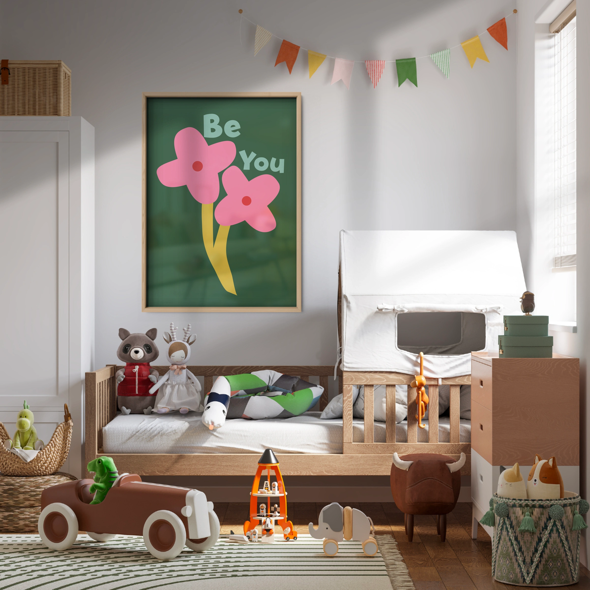 Be You Flower Nursery Print