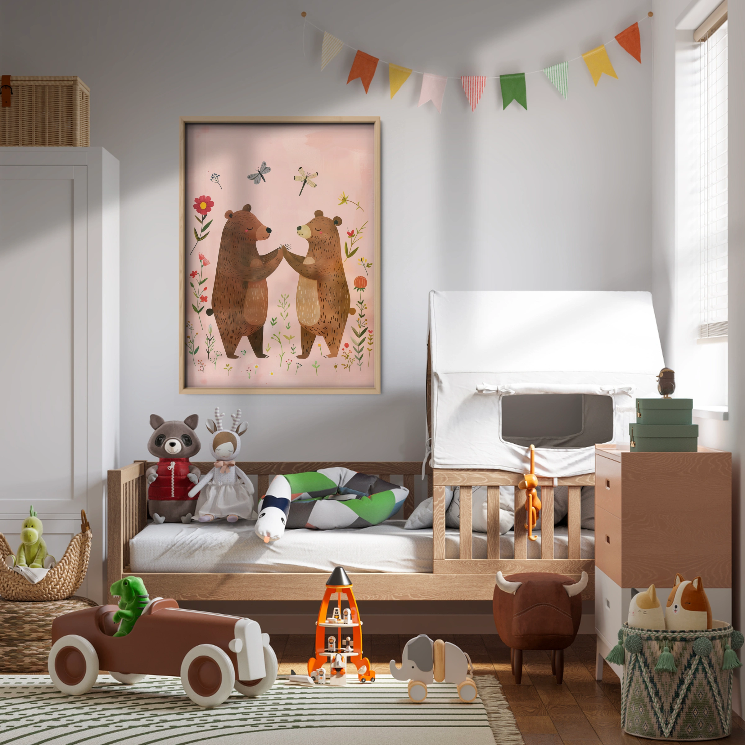 Bears in Love Nursery Print