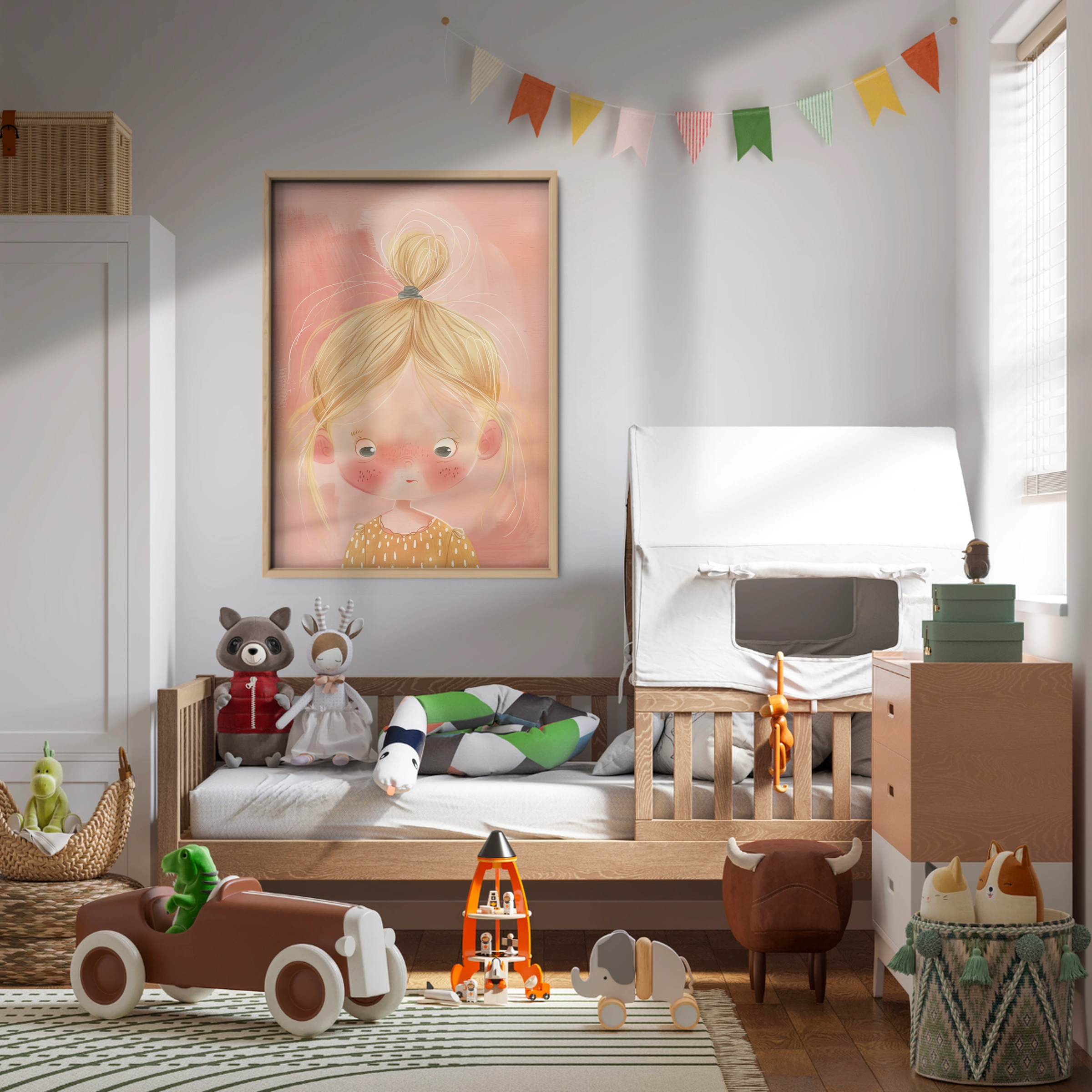 Blonde Girl Nursery Print