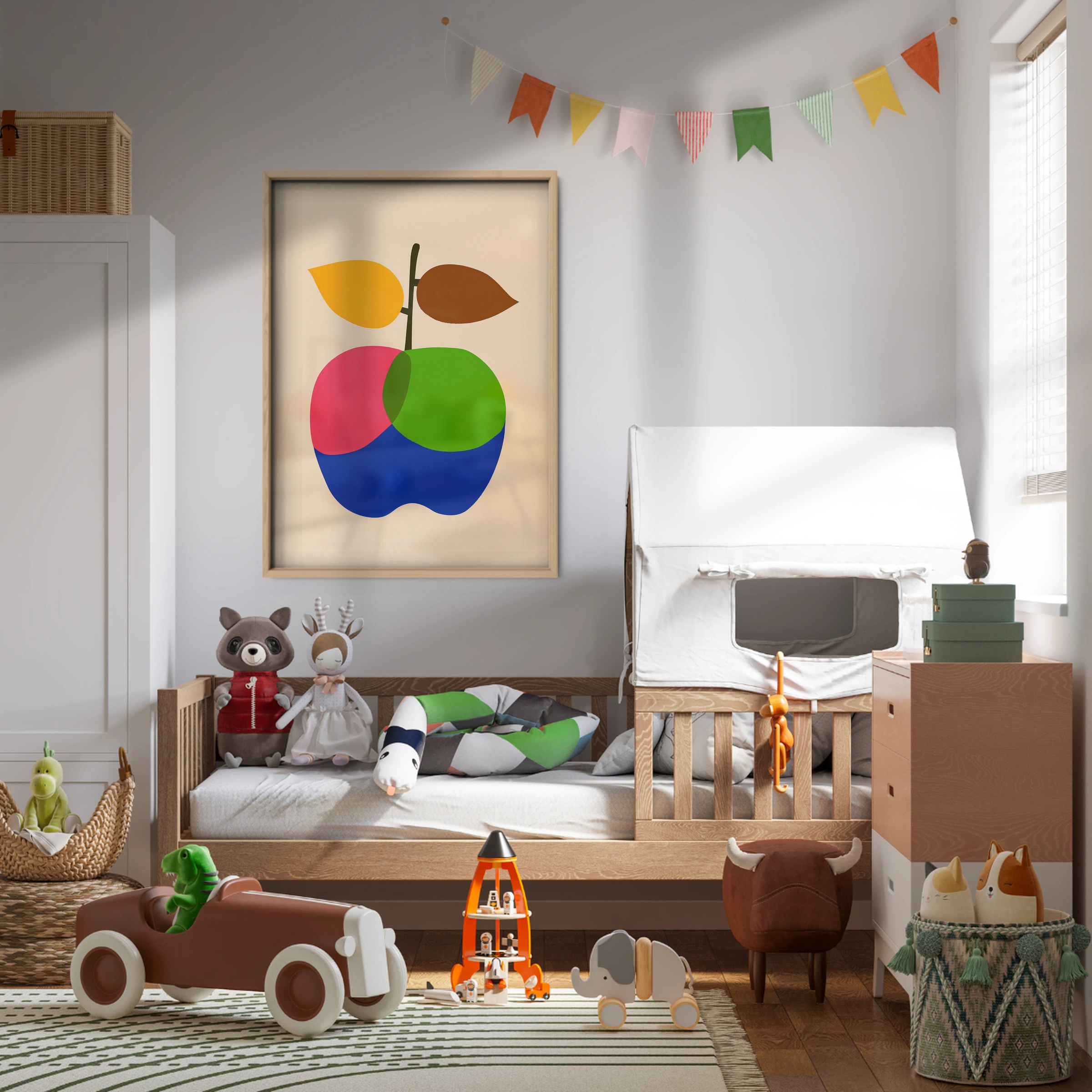 Bold Apple Nursery Print