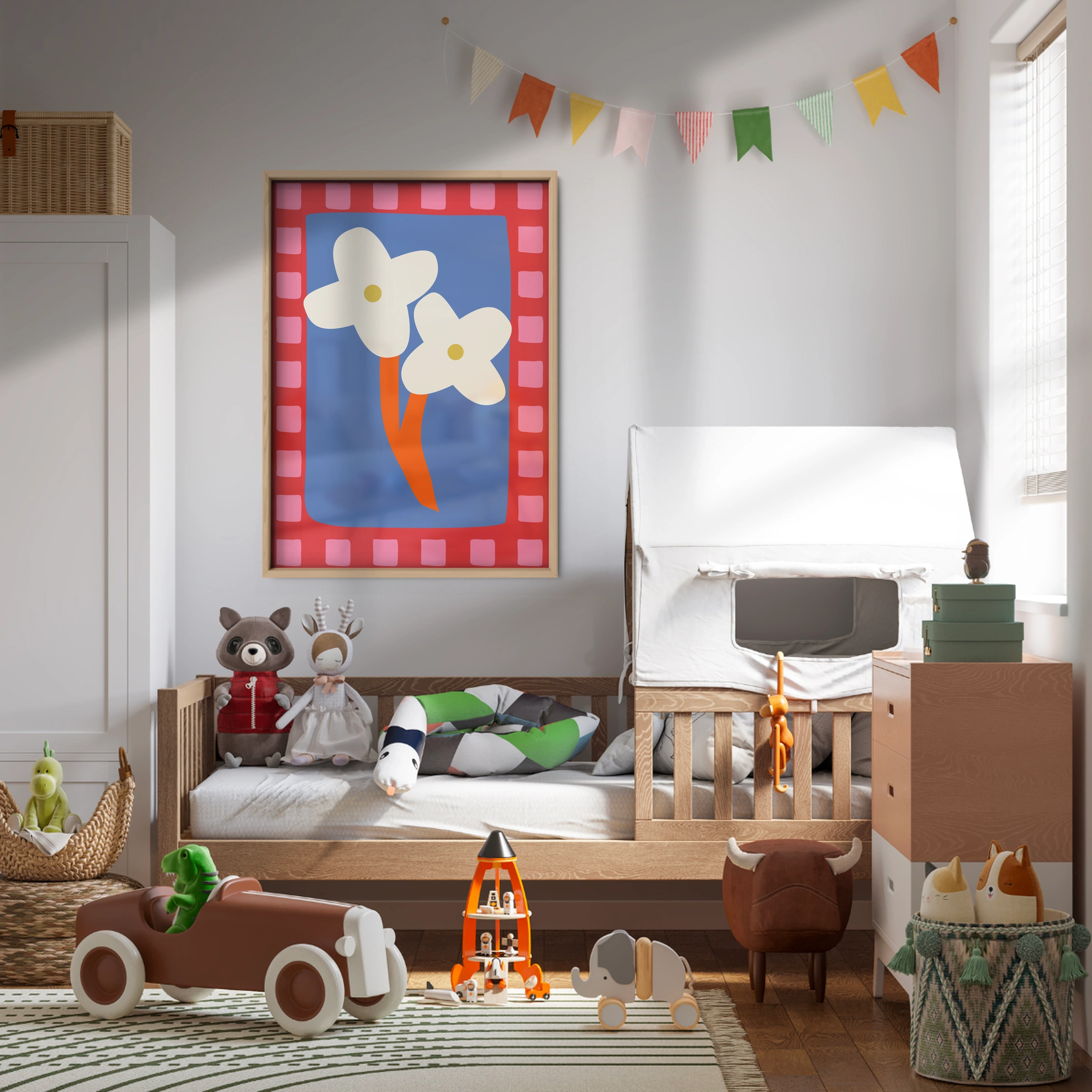 Bold Blooms Nursery Print