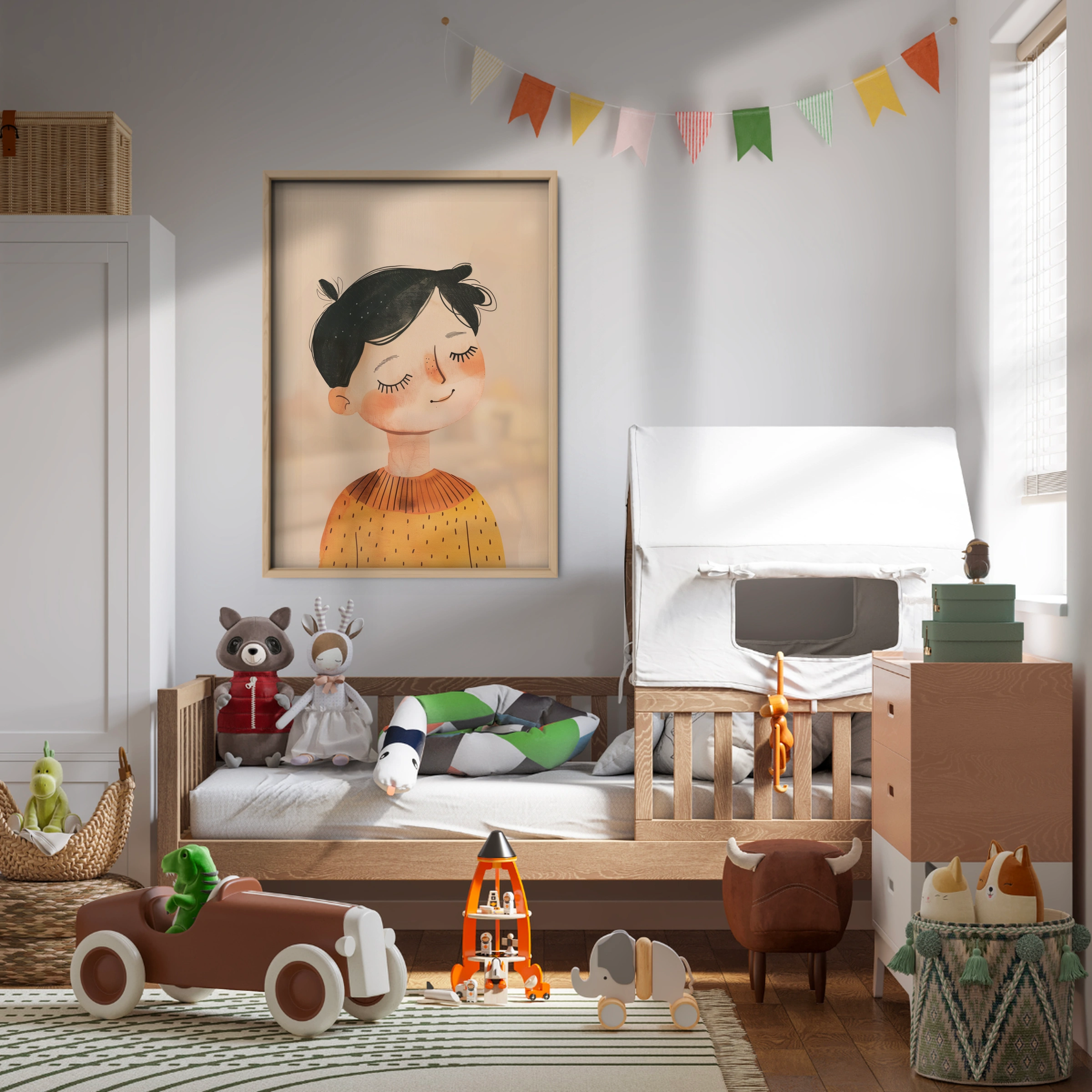 Boy Portrait Nursery Print