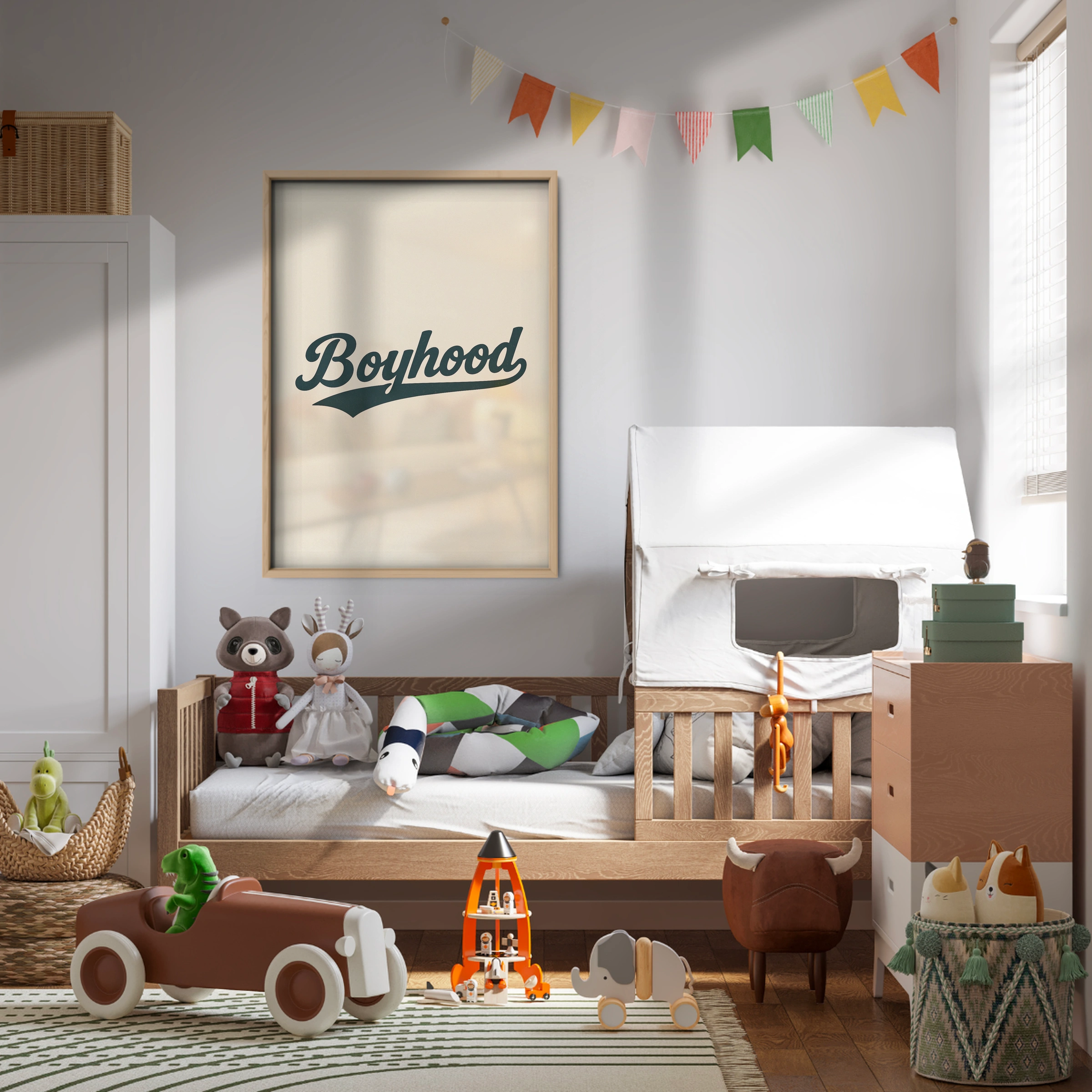 Boyhood Script Nursery Print