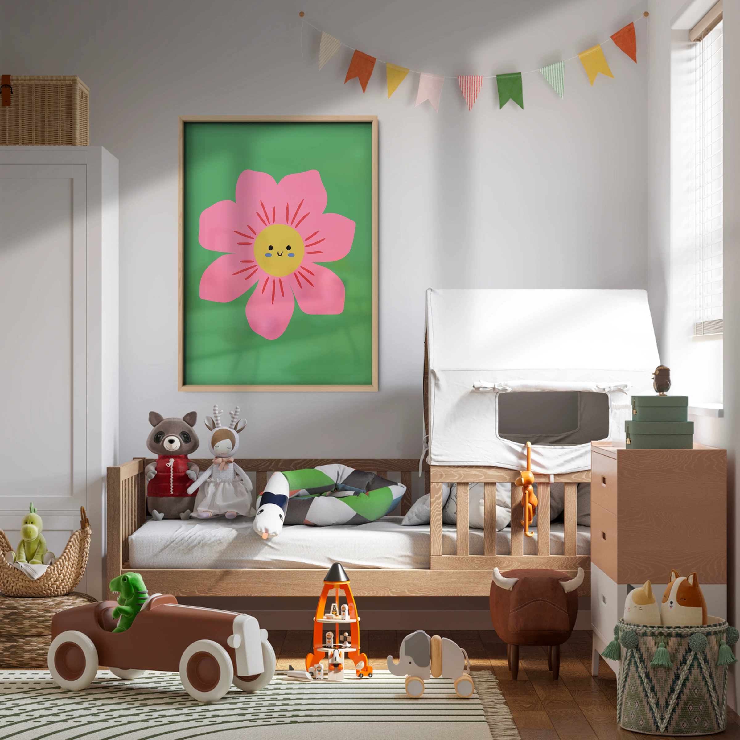 Bright Flower Nursery Print