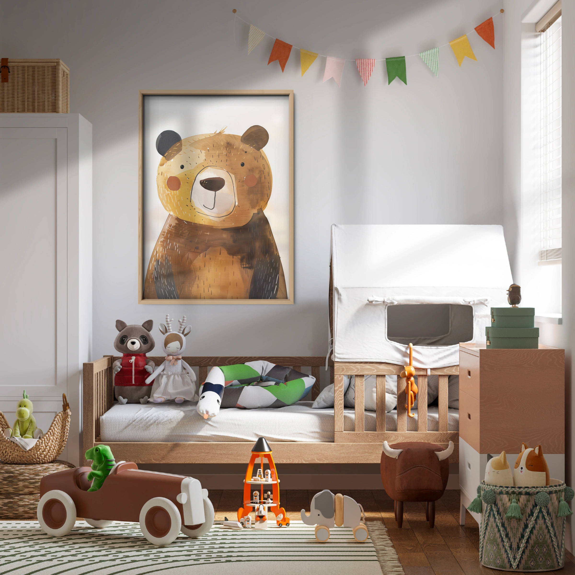 Brown Bear Nursery Print