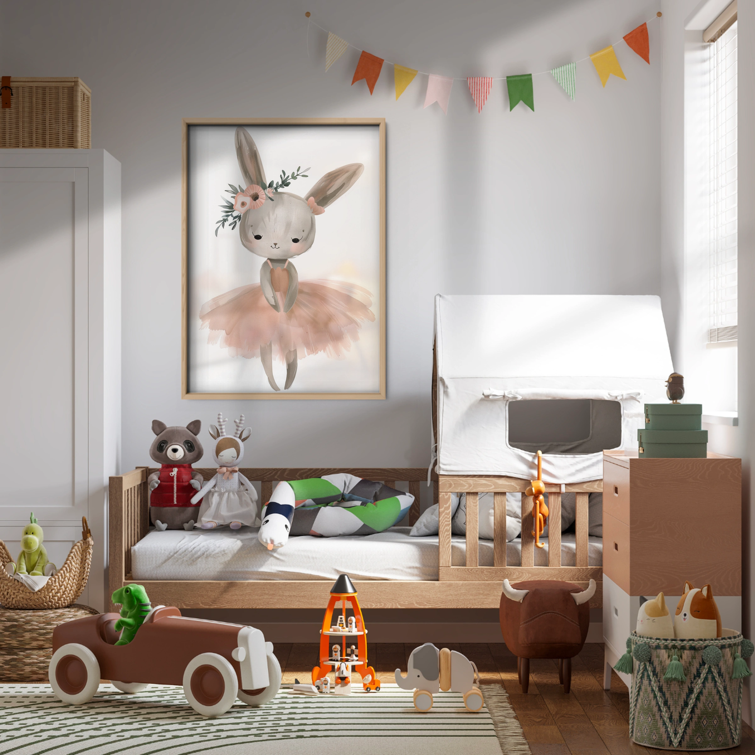 Bunny Ballerina Nursery Print