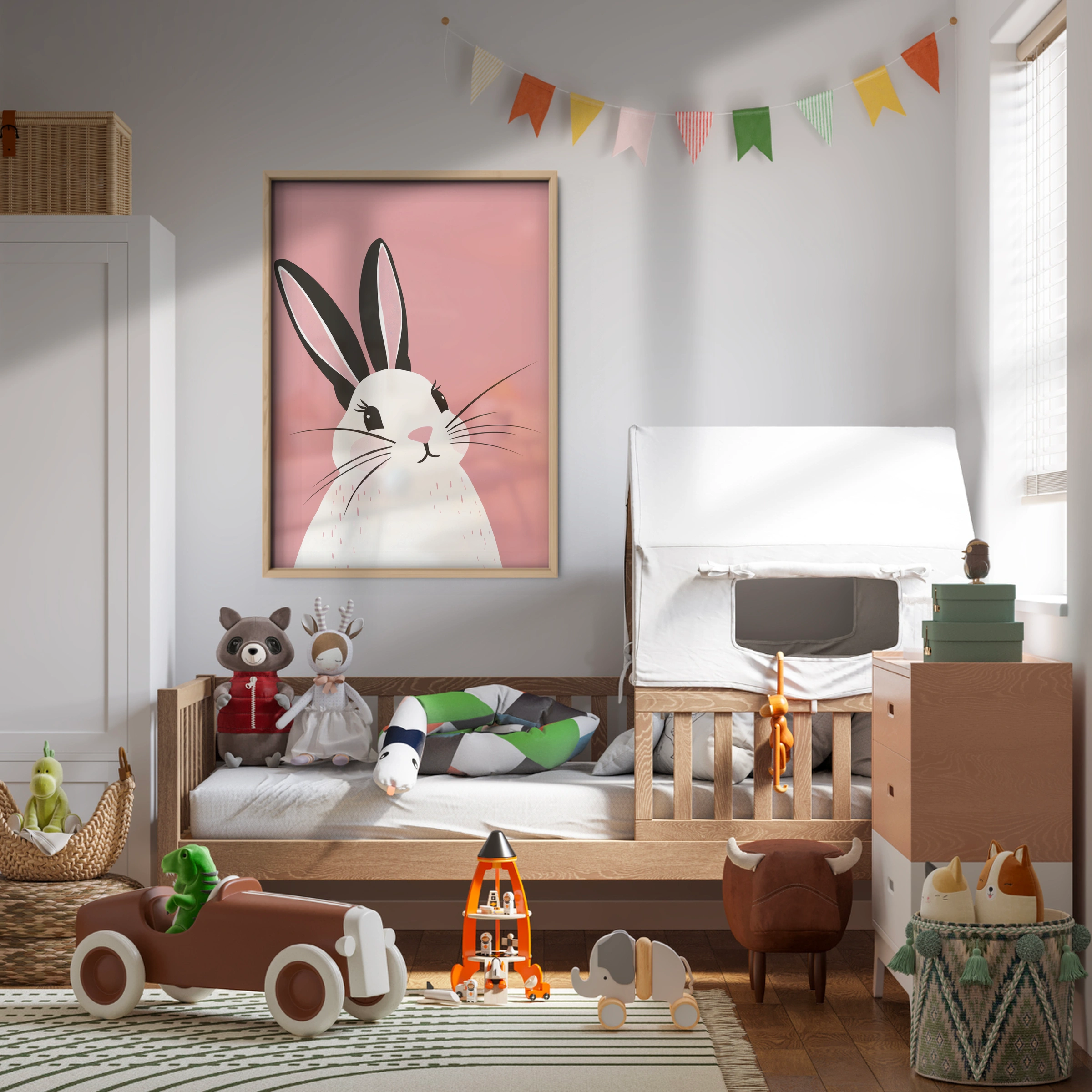 Bunny Portrait Nursery Print