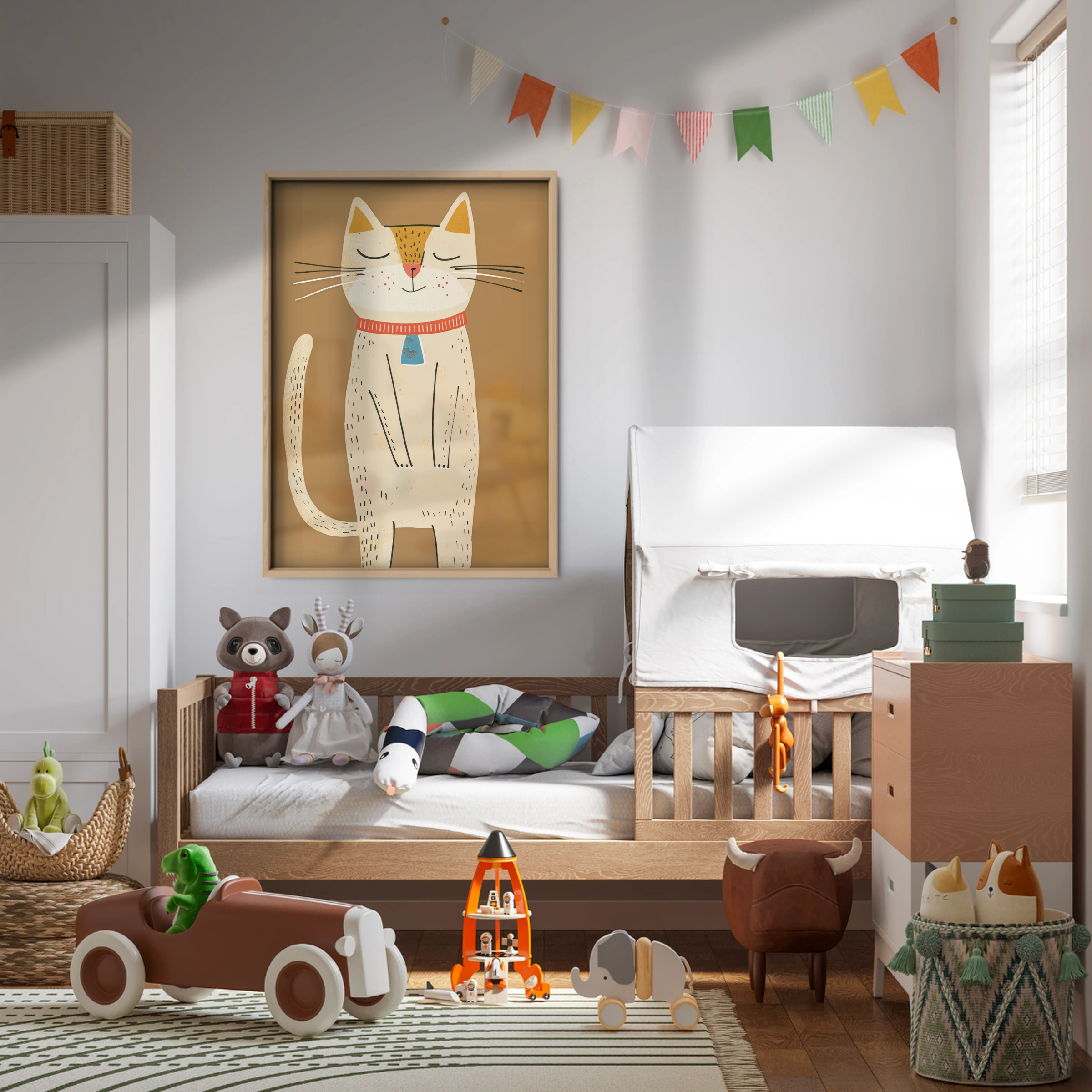 Cat with a Collar Nursery Print