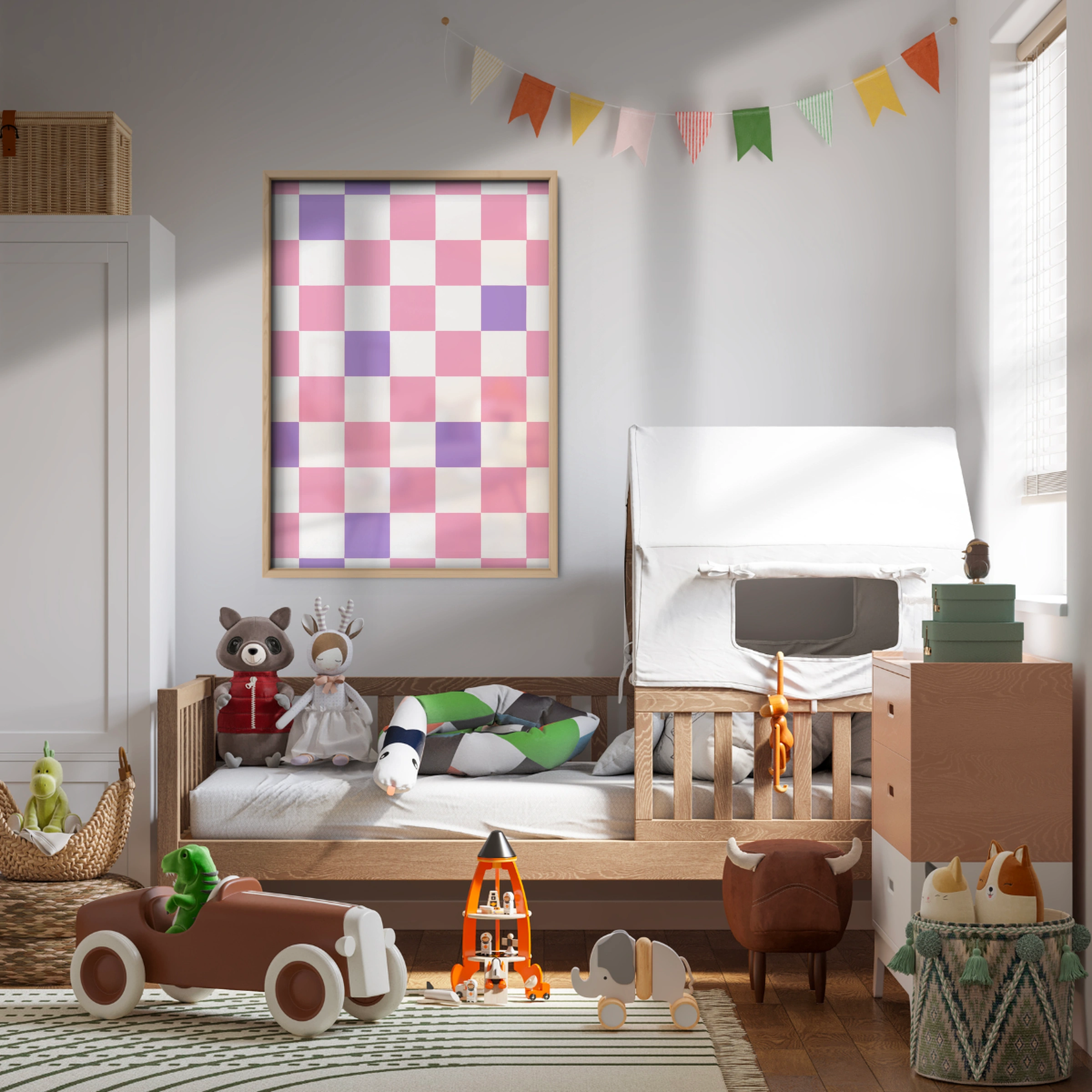 Checkerboard Nursery Print