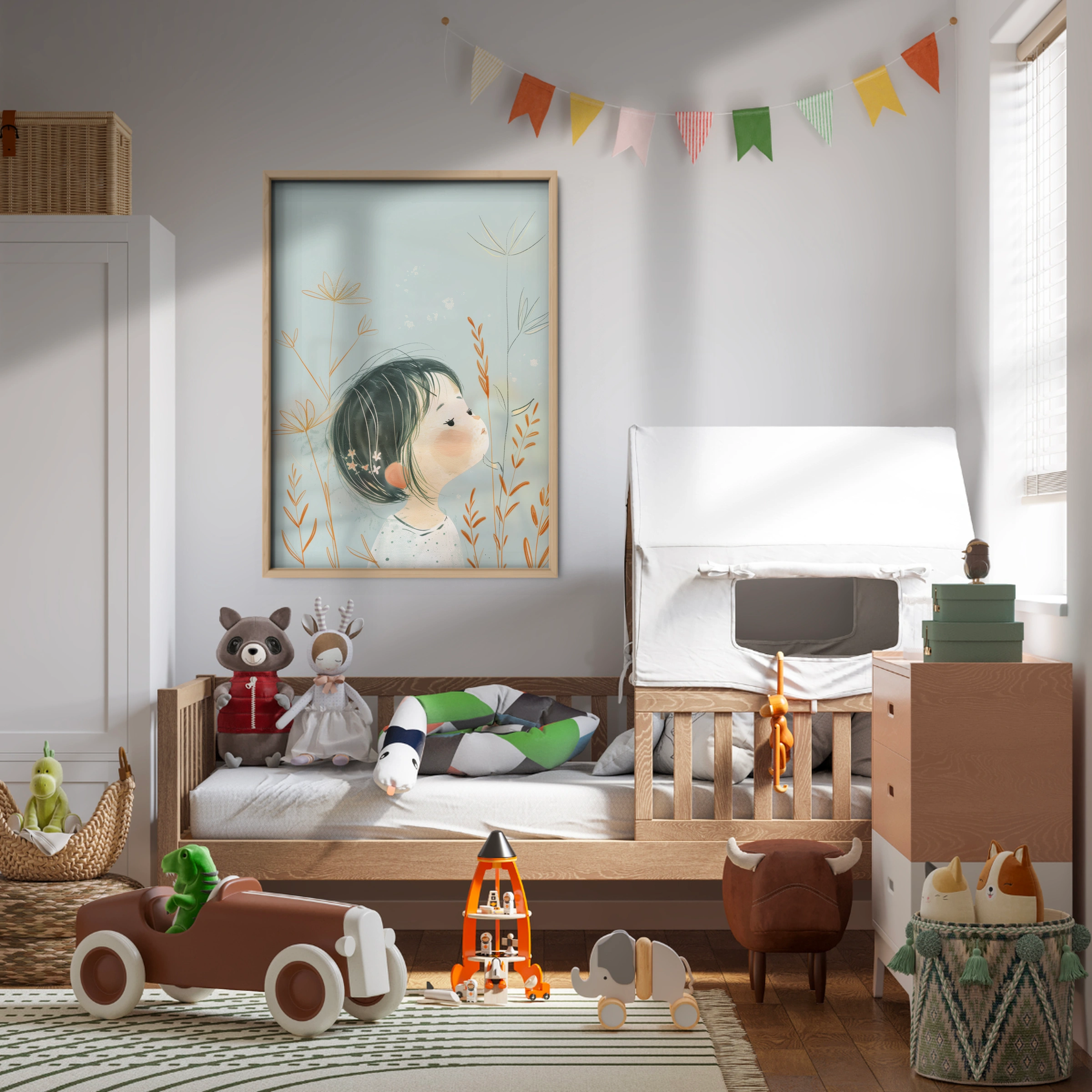 Child and a Flower Nursery Print