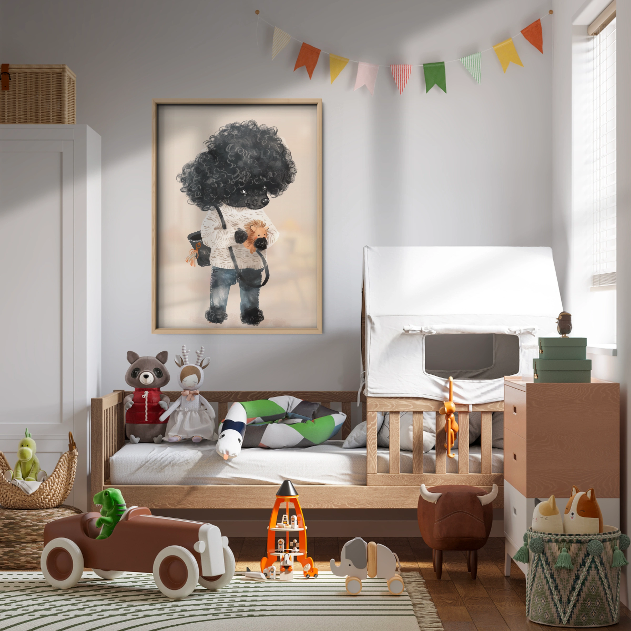 Child with a Poodle Nursery Print