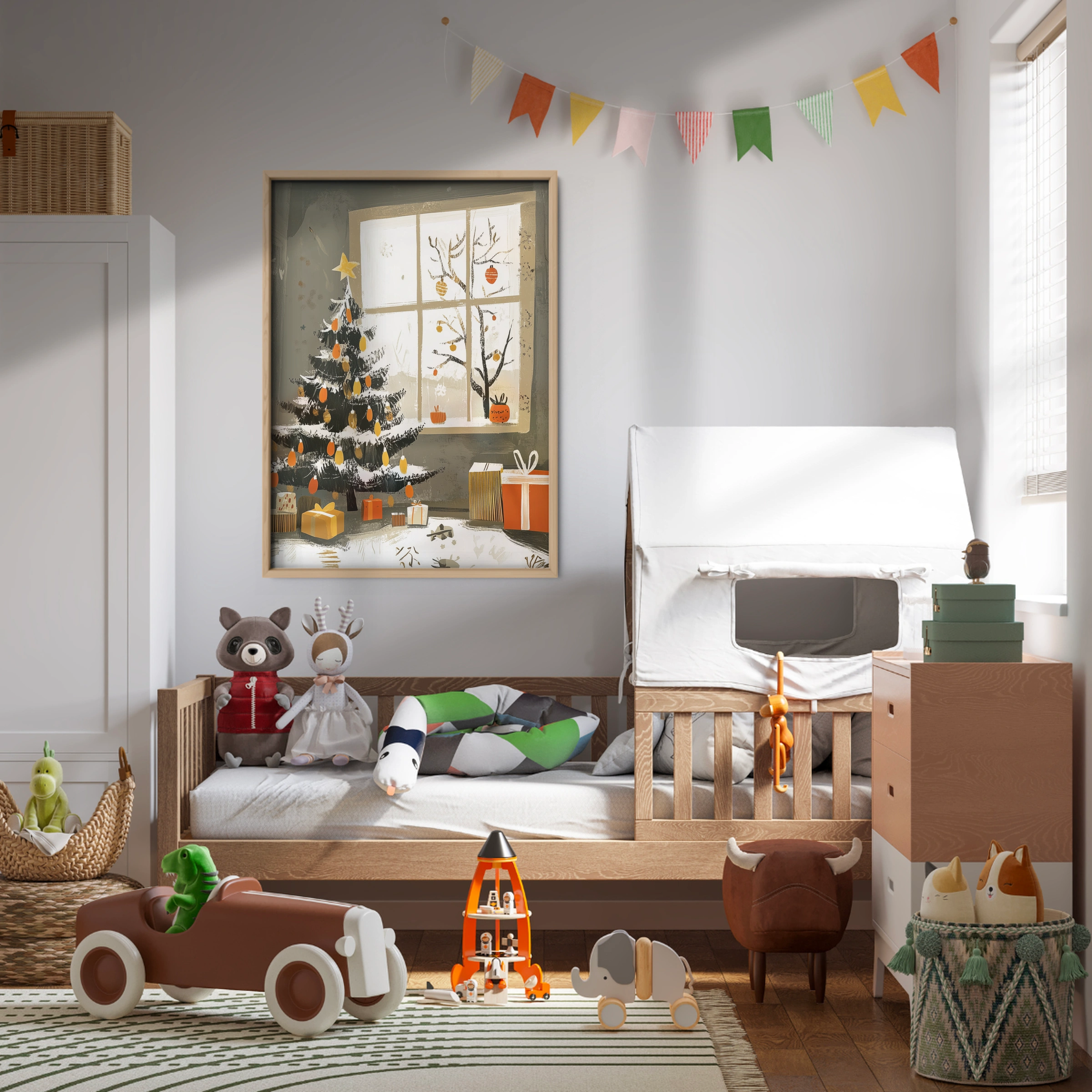Christmas Tree by the Window Christmas Print