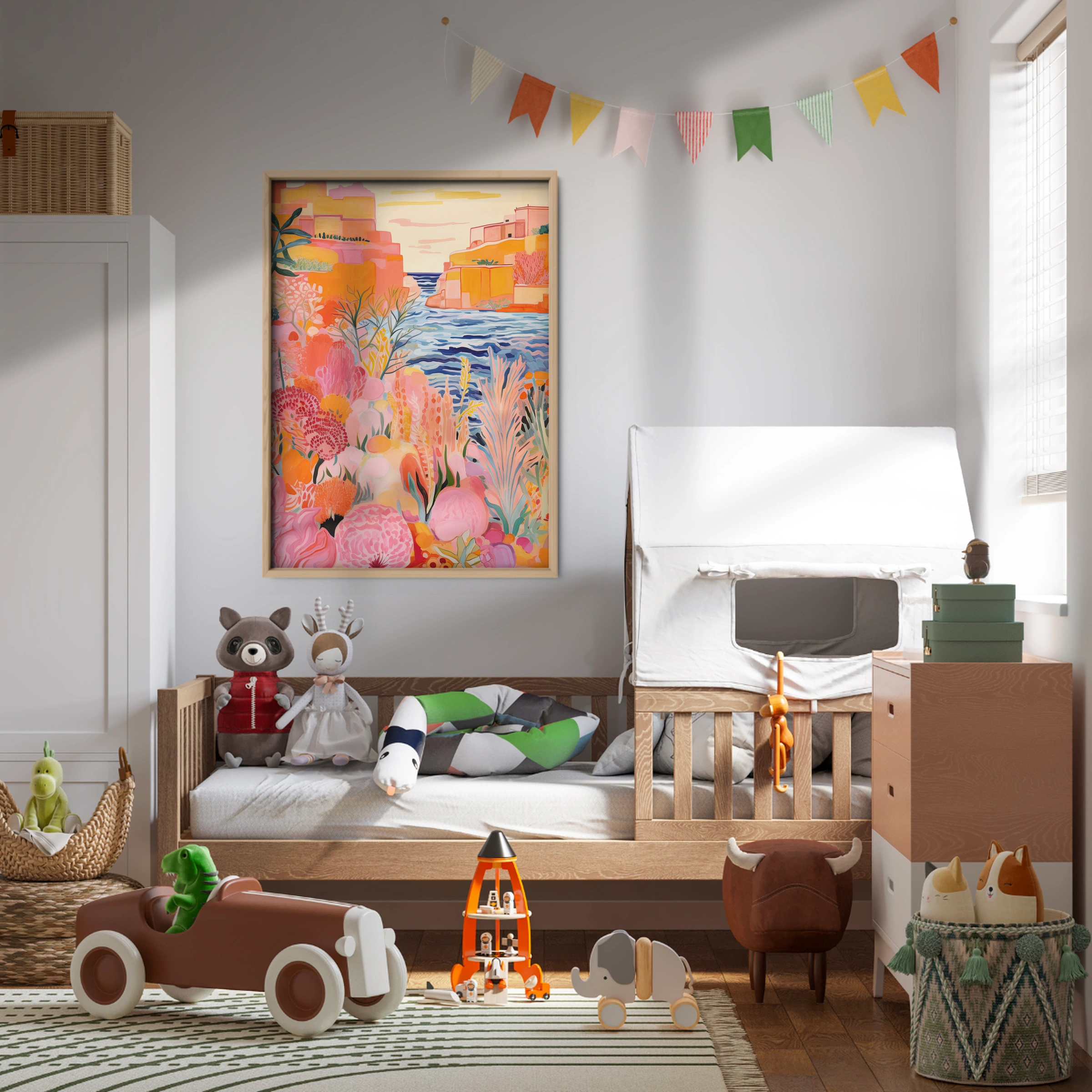 Coastal Town Nursery Print