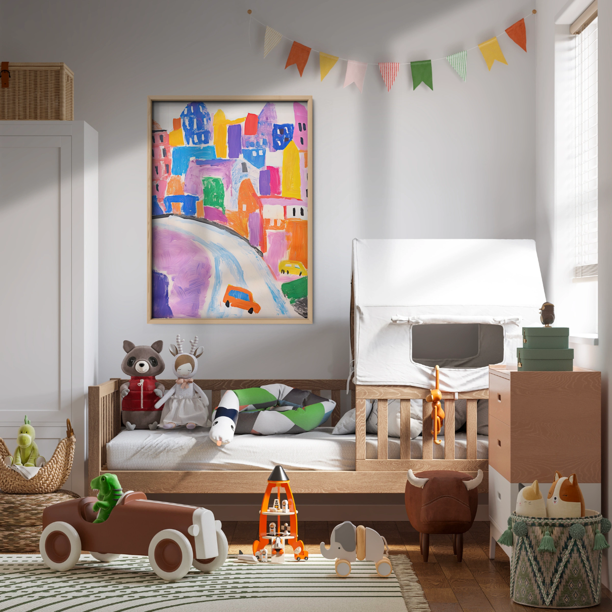 Colourful City Nursery Print