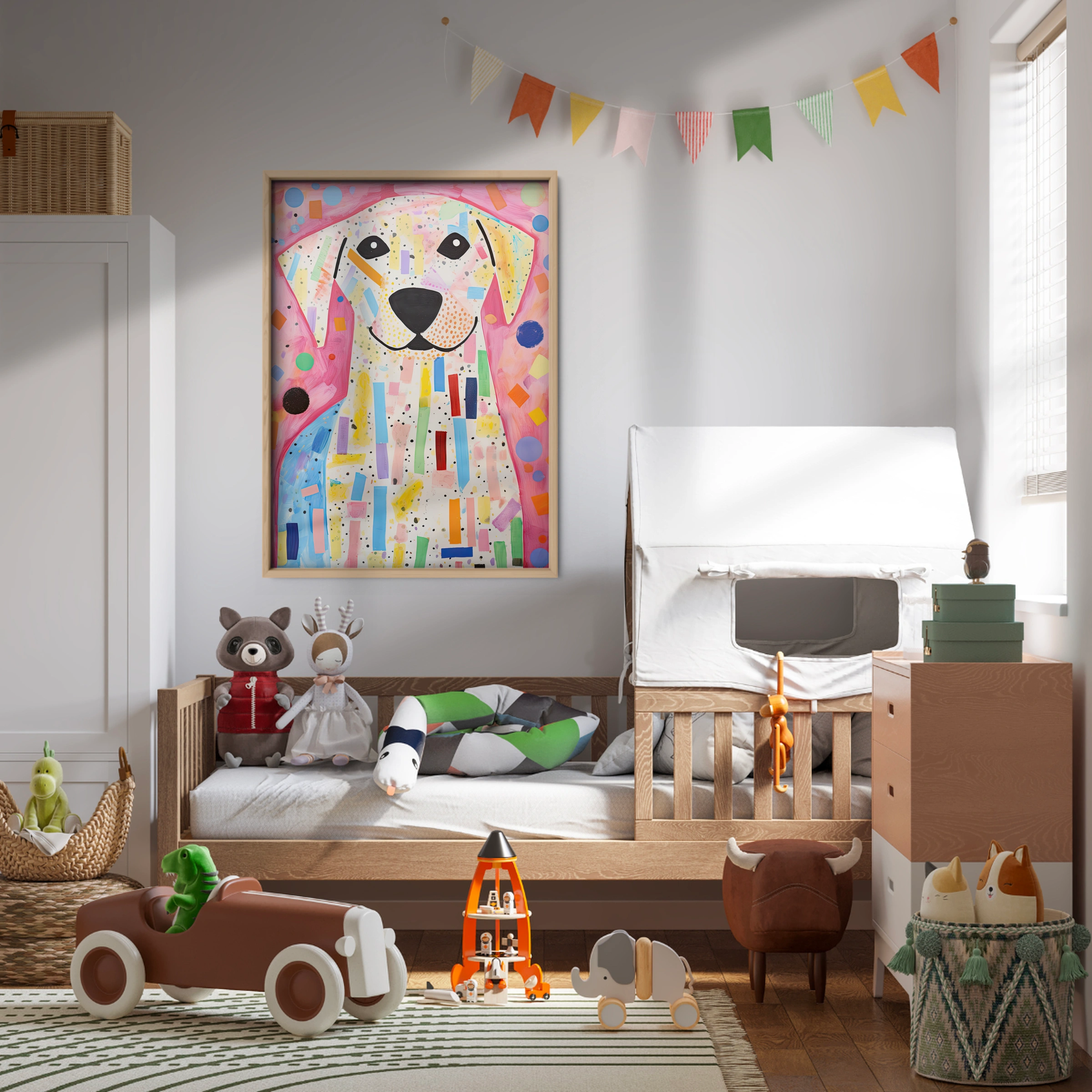 Confetti Dog Nursery Print