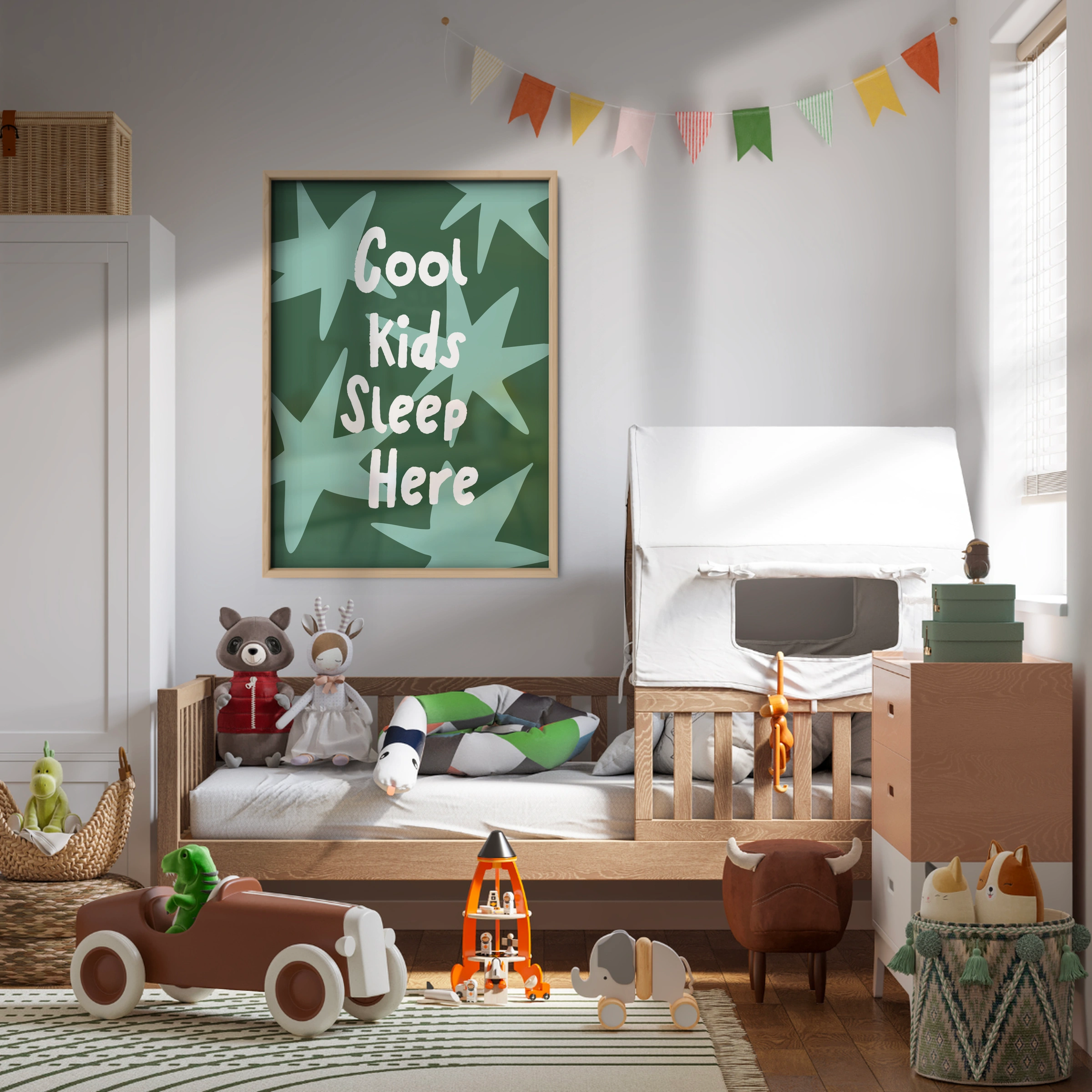 Cool Kids Sleep Here Nursery Print