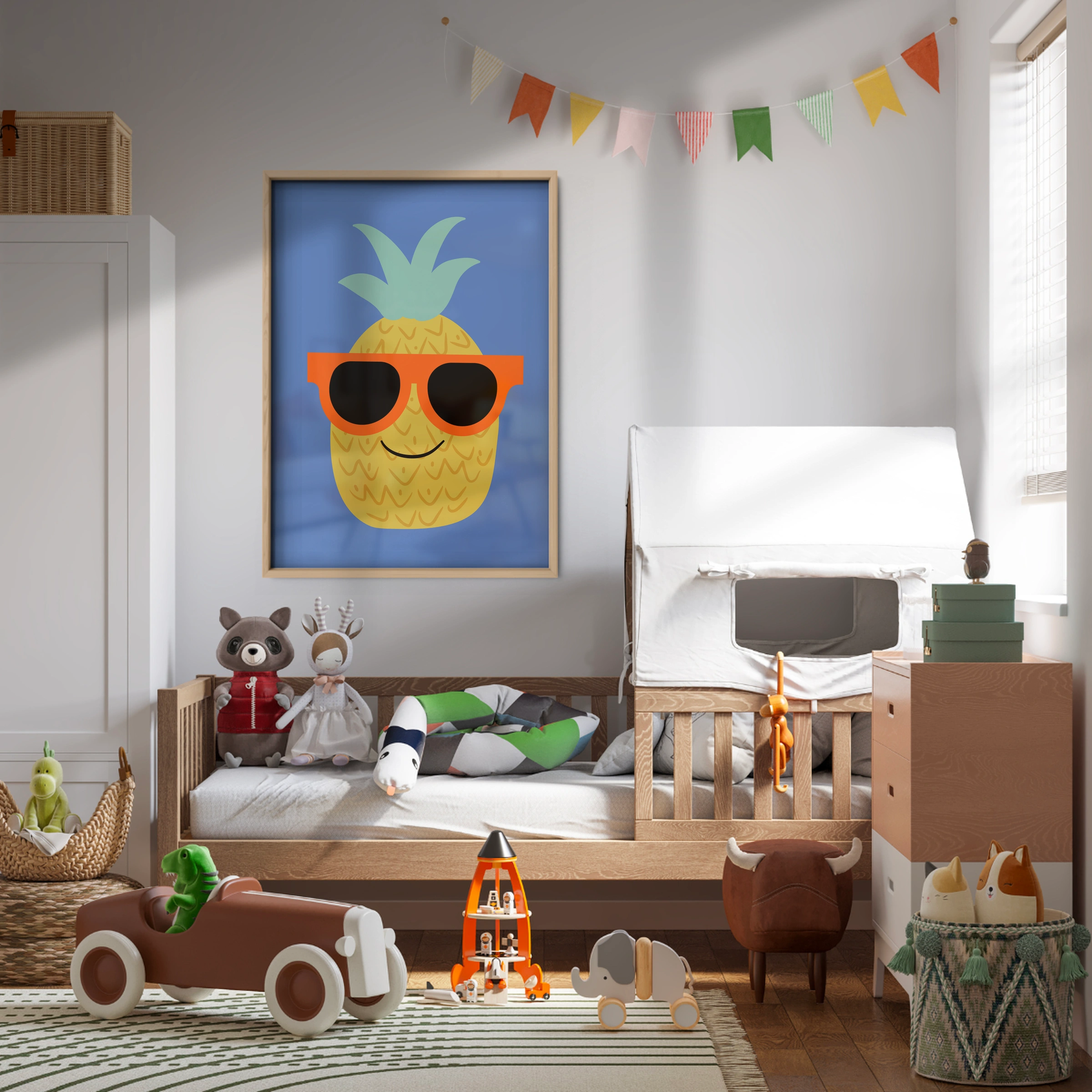Cool Pineapple Nursery Print