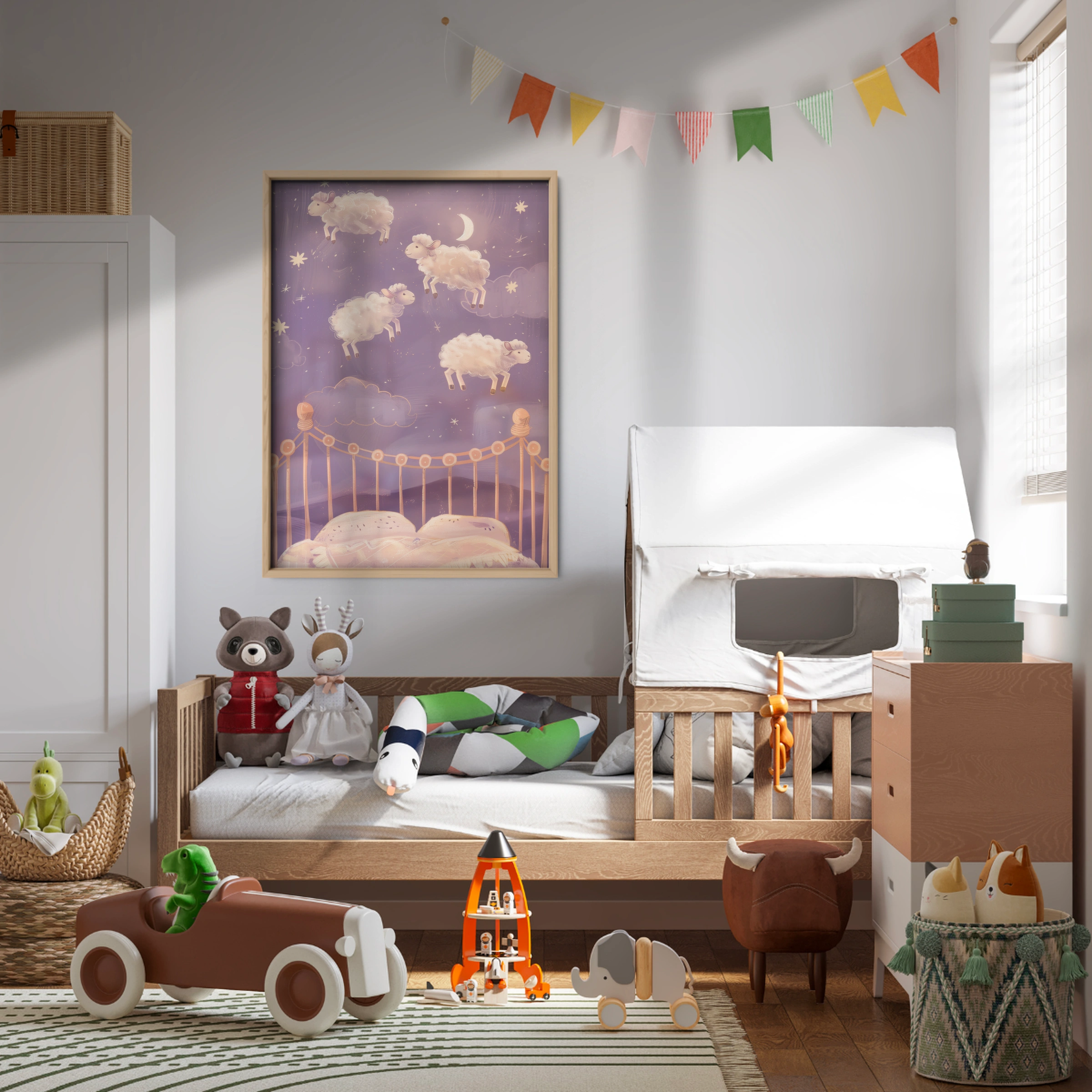 Counting Sheep Nursery Print