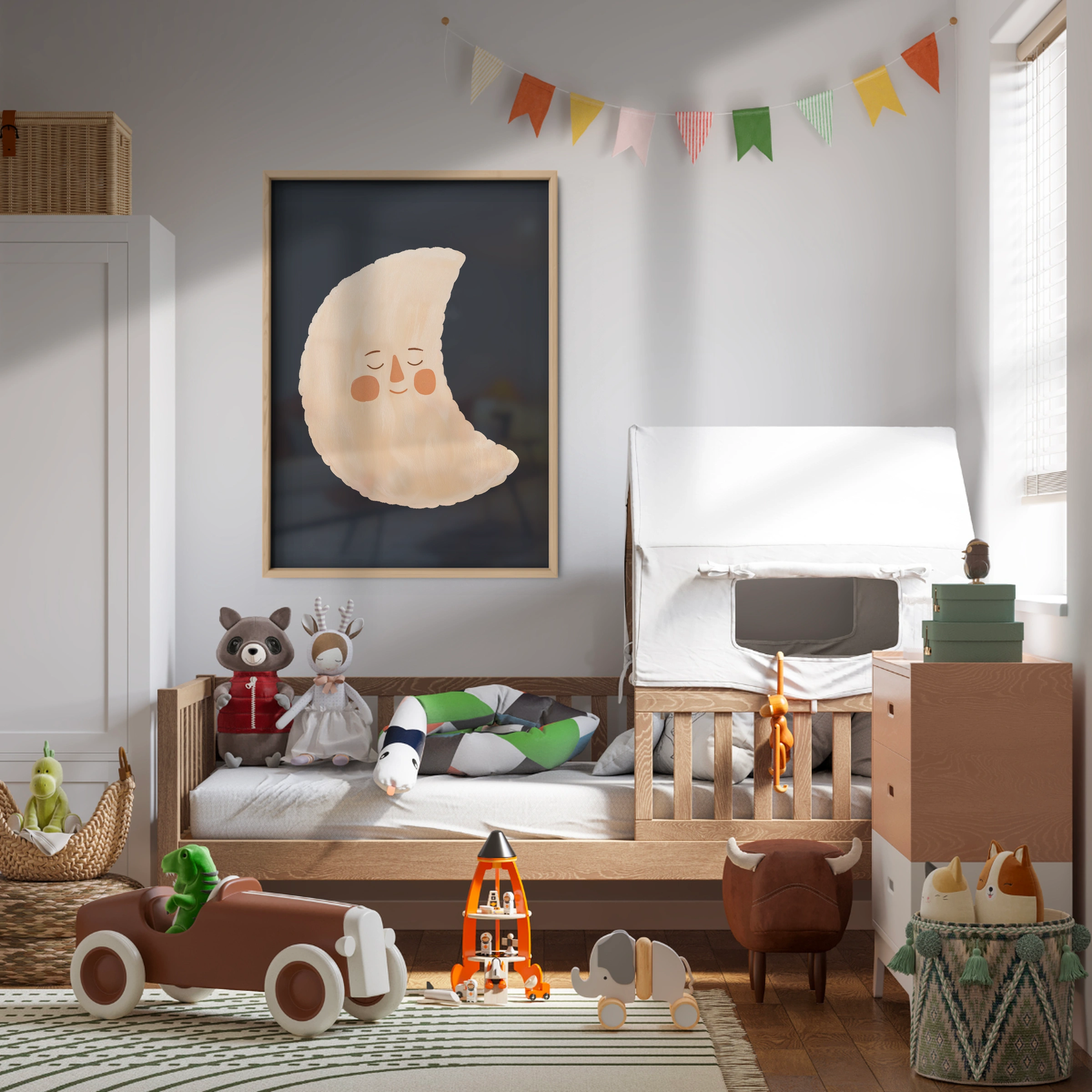 Crescent Moon Nursery Print