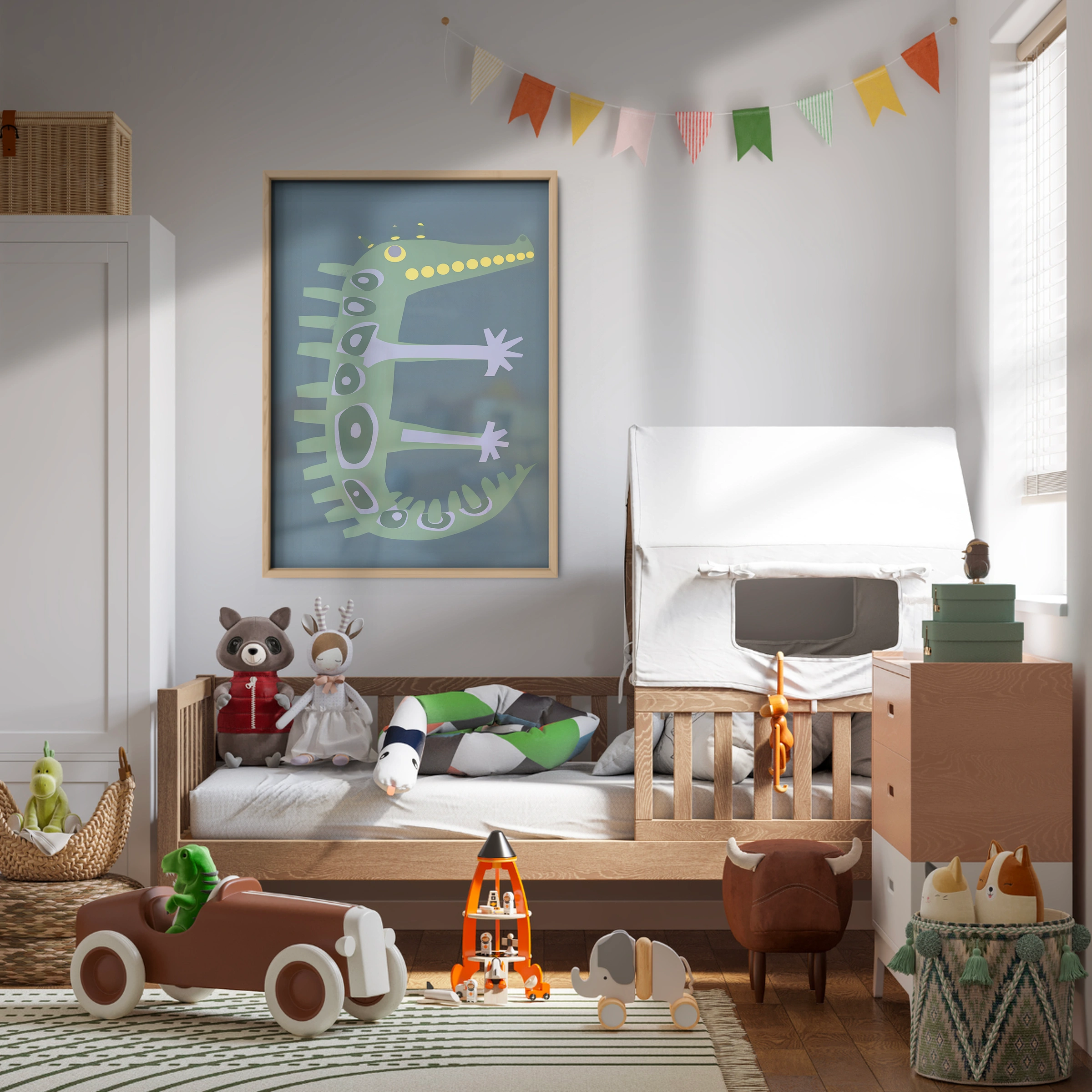 Crocodile Letter Nursery Print
