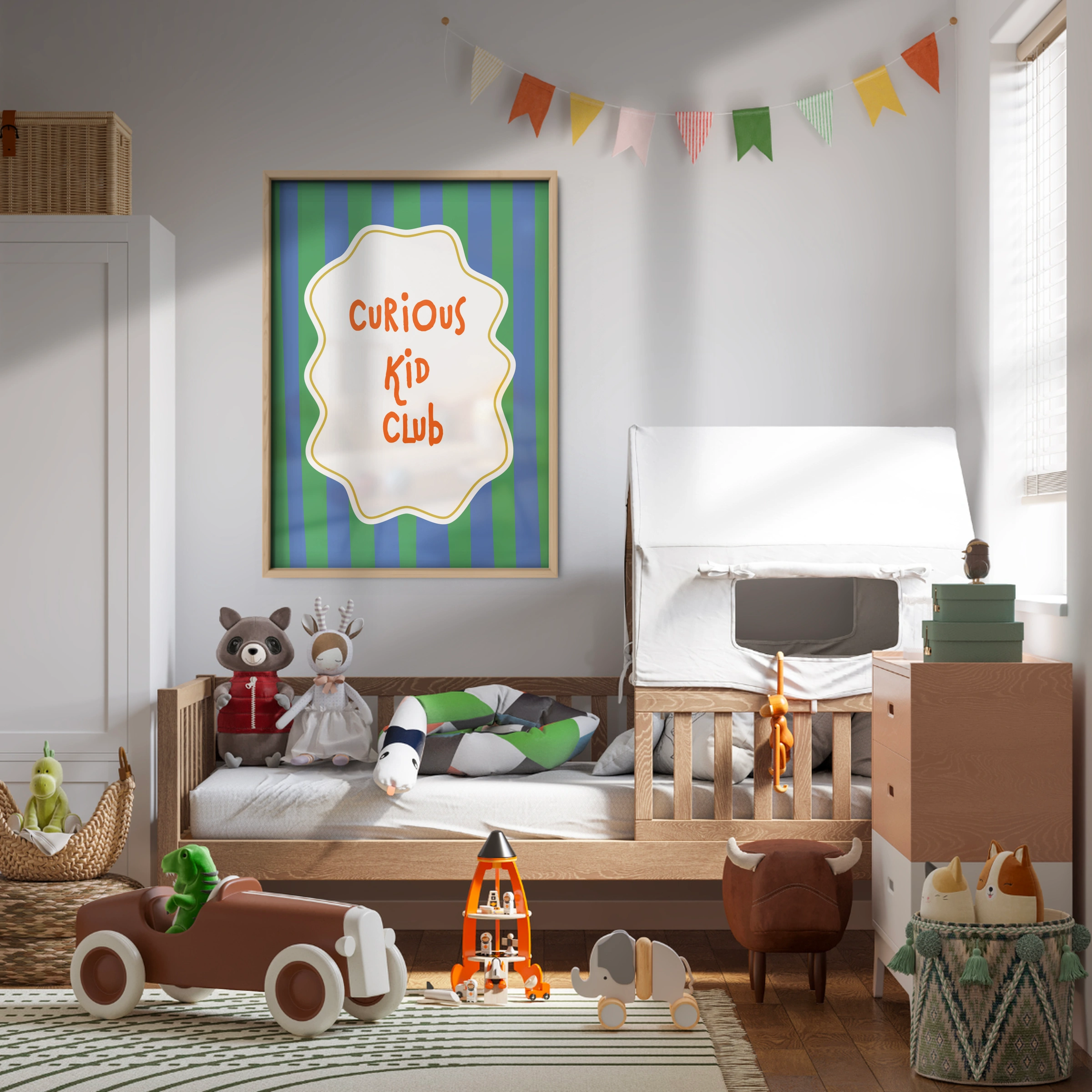 Curious Kid Club Nursery Print