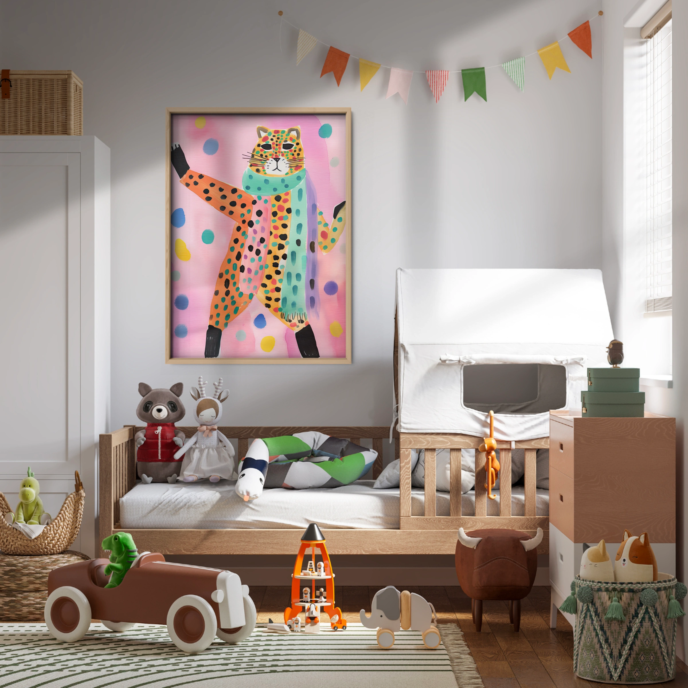Dancing Leopard Nursery Print