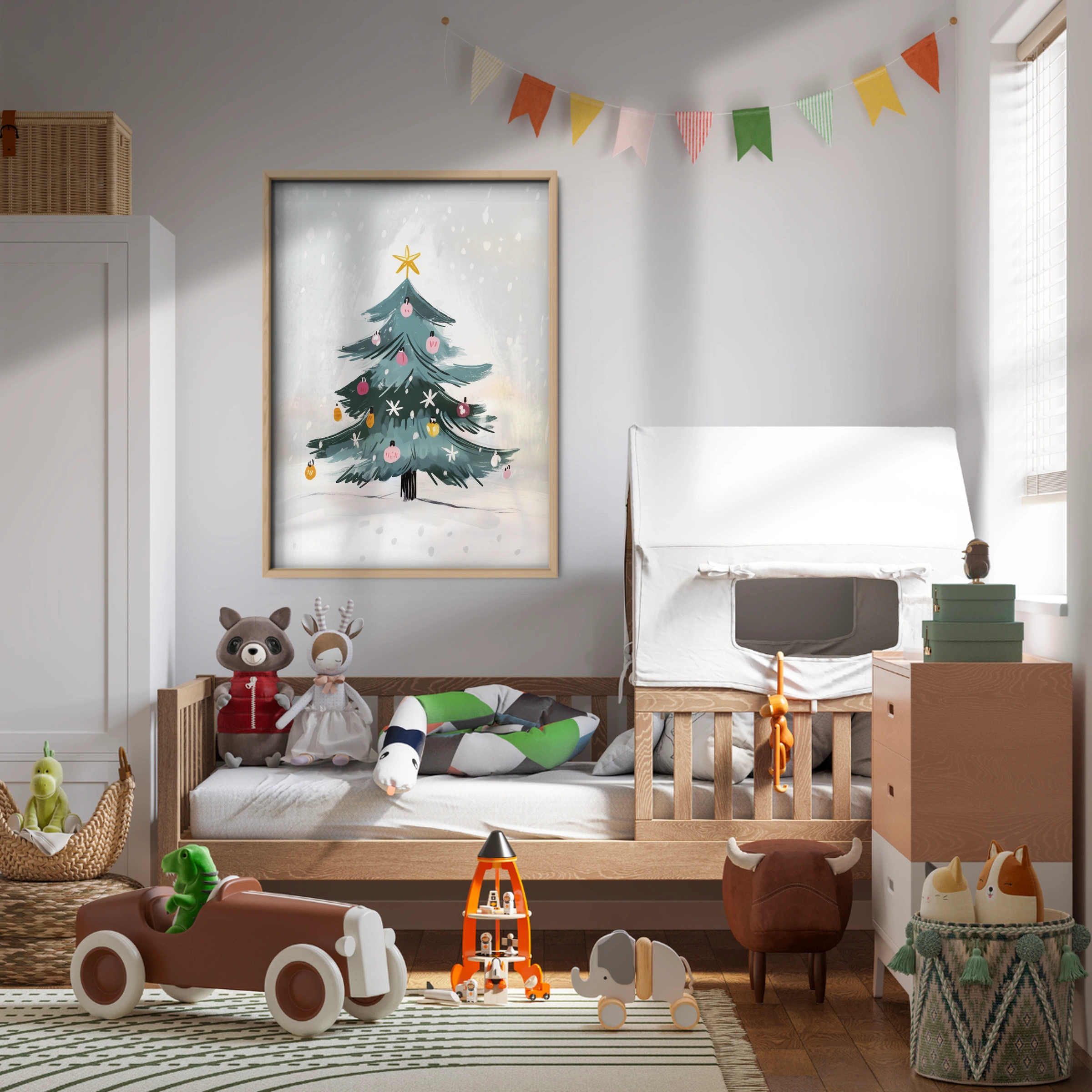 Decorated Christmas Tree Print