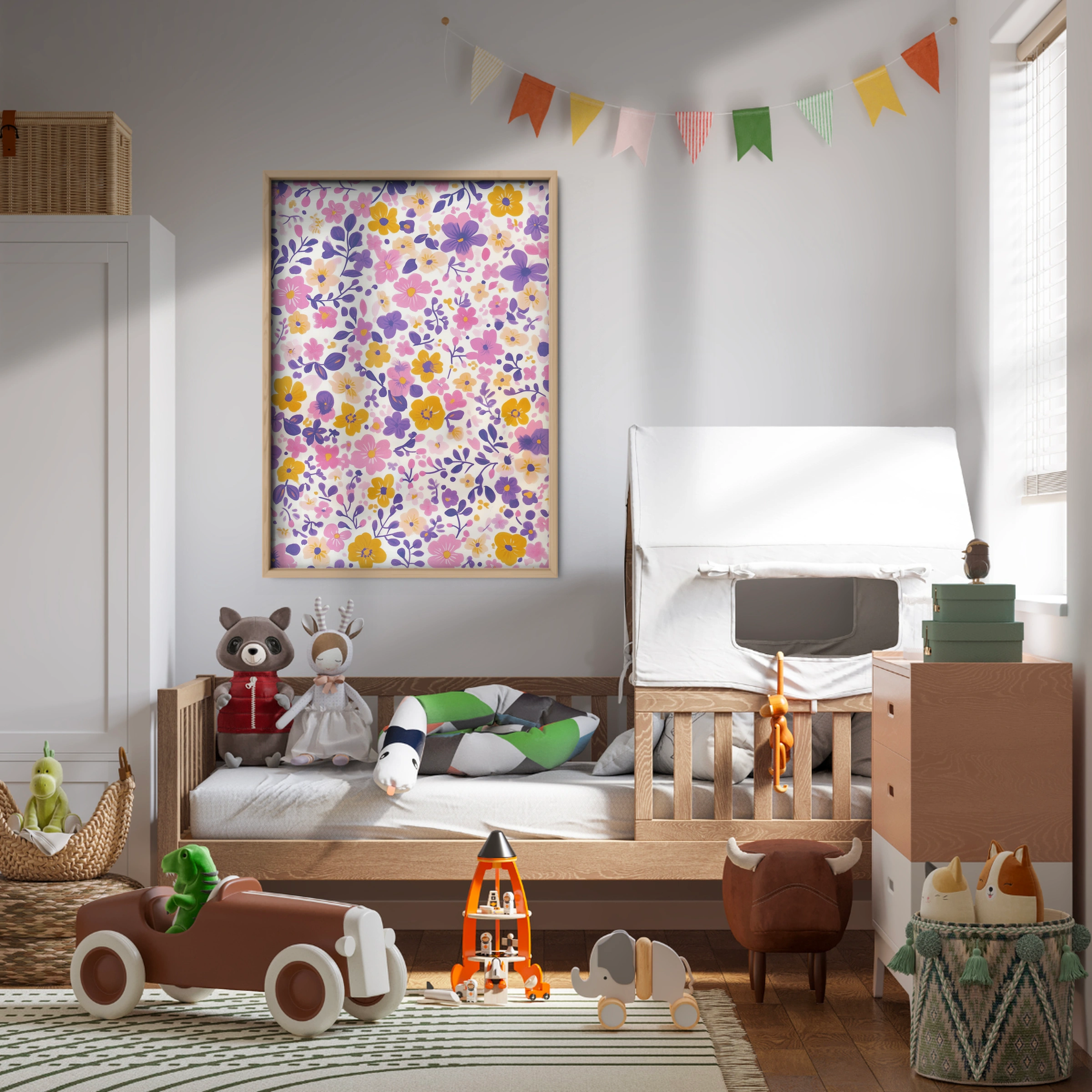 Ditsy Floral Nursery Print
